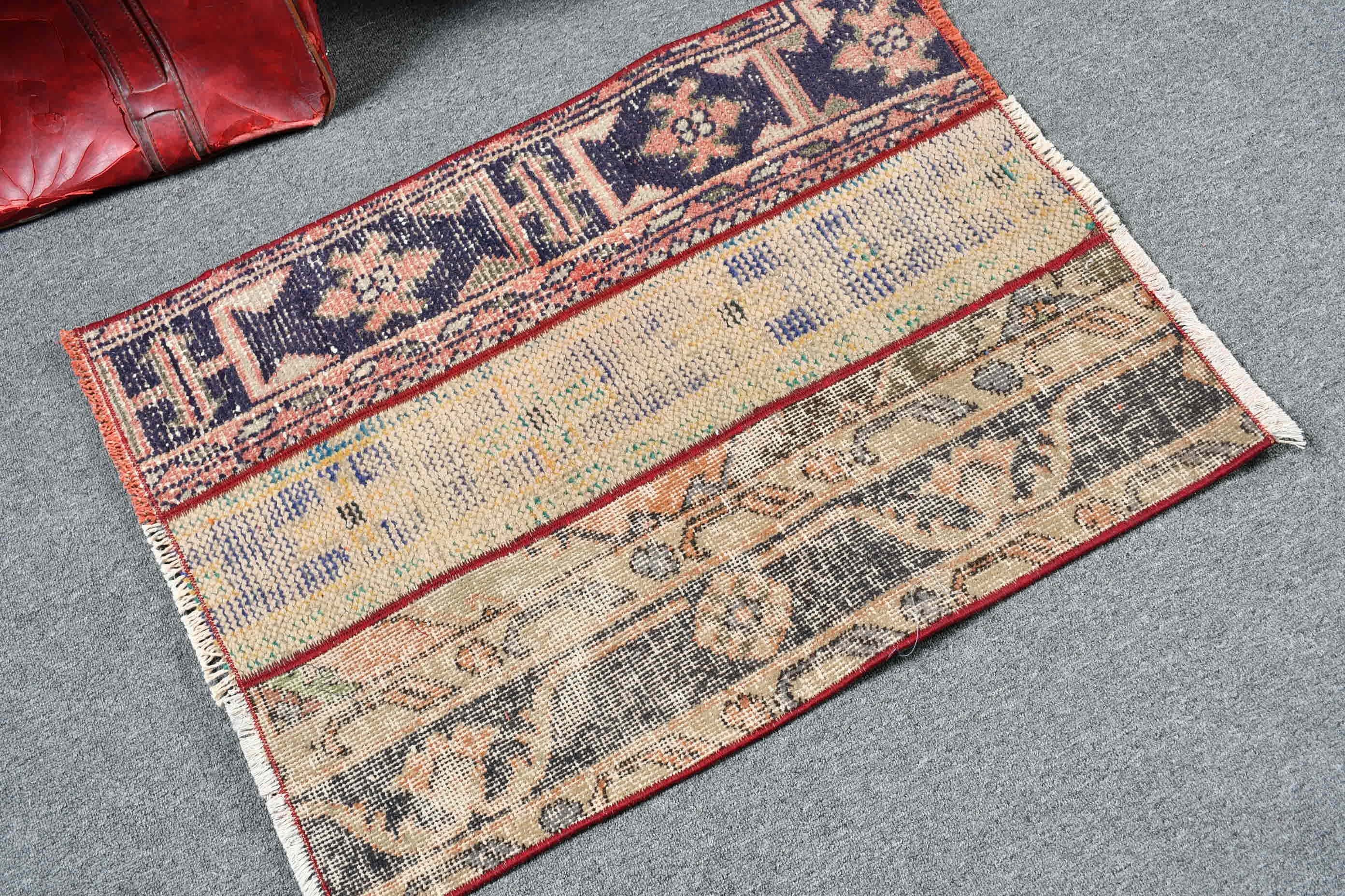 Eski Halı, Vintage Halı, Kahverengi Havalı Halı, 2,1x2,8 ft Küçük Halı, Çocuk Halısı, Araba Paspası Halıları, Mutfak Halıları, Oushak Halısı, Türk Halısı, Havalı Halılar