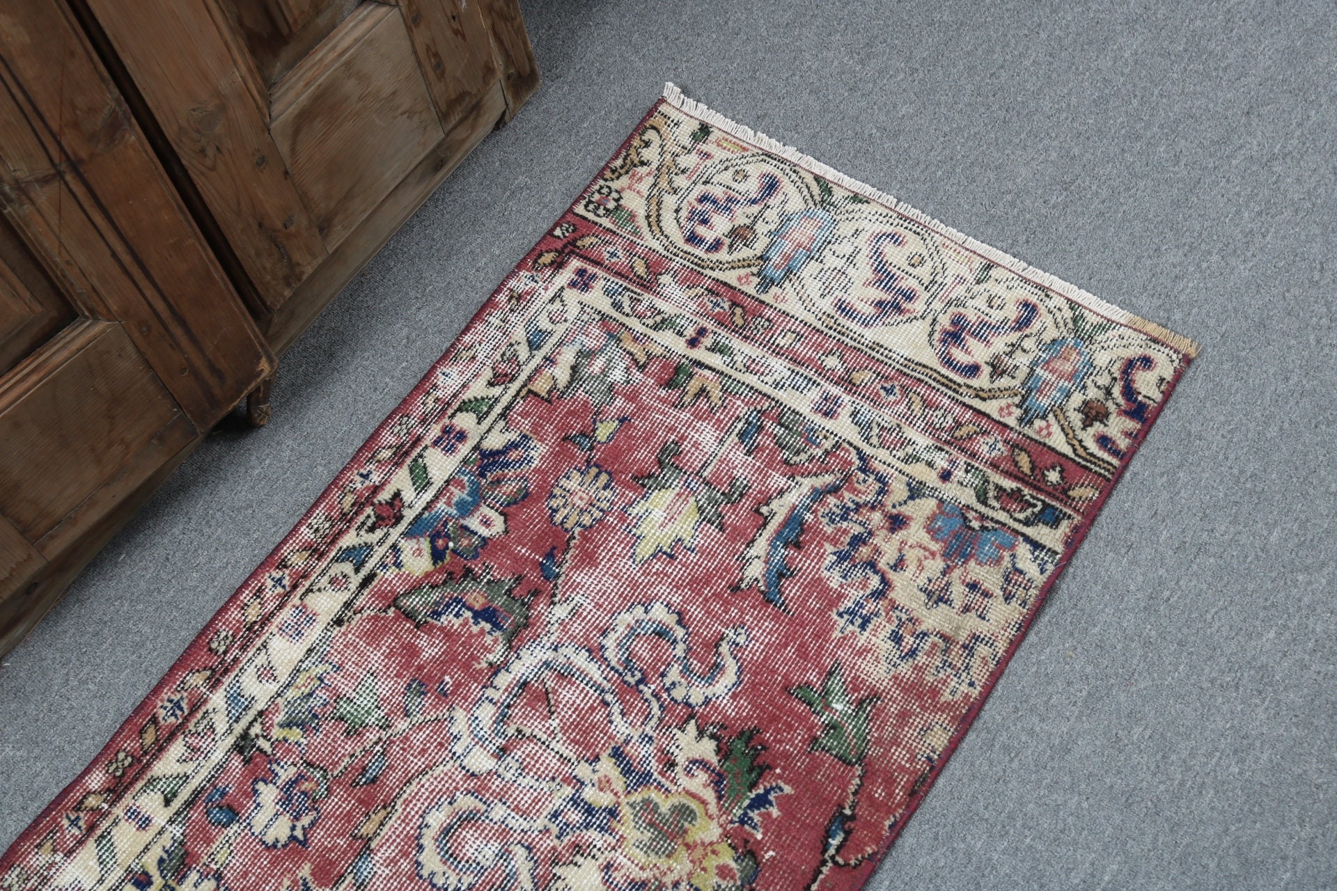 Vintage Halı, Türk Halıları, Çocuk Halısı, Mutfak Halısı, Mor Oryantal Halı, 1.9x3.5 ft Küçük Halılar, El Dokuma Halı, Boho Halı, Geometrik Halı