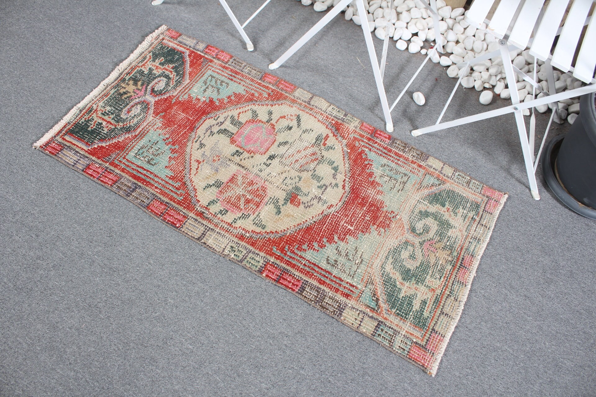 Red  2x4.1 ft Small Rug, Bedroom Rugs, Wall Hanging Rug, Vintage Rug, Nursery Rugs, Turkish Rug, Kitchen Rugs, Aesthetic Rugs