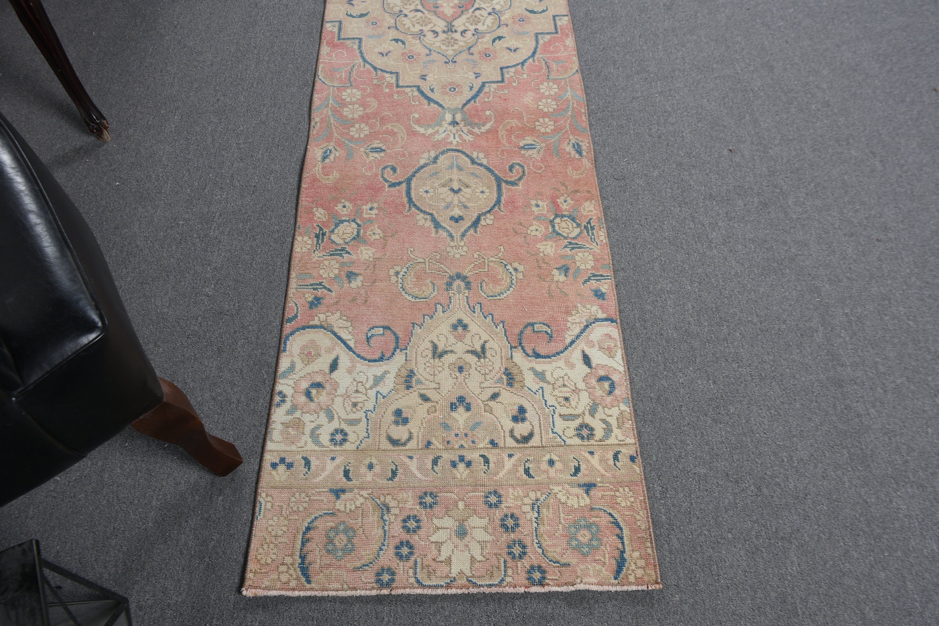 Vintage Halılar, Kırmızı Fas Halıları, 2.1x9.4 ft Runner Halıları, Türk Halısı, Anadolu Halısı, Beni Ourain Runner Halısı, Yer Halıları