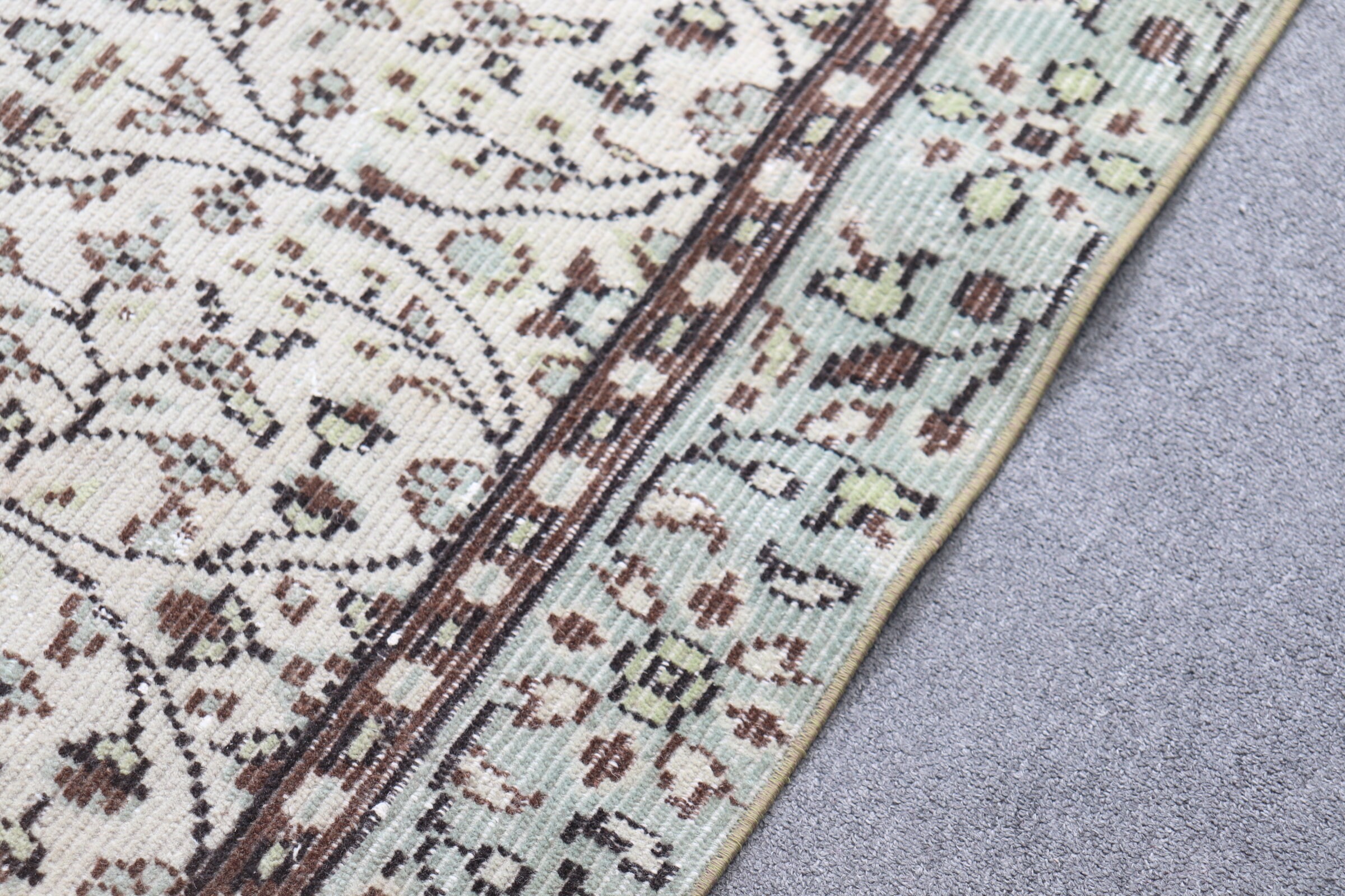 Living Room Rug, Cool Rugs, Turkish Rug, Vintage Rug, Art Rug, Dining Room Rug, Beige  5.1x8.8 ft Large Rug, Wool Rugs