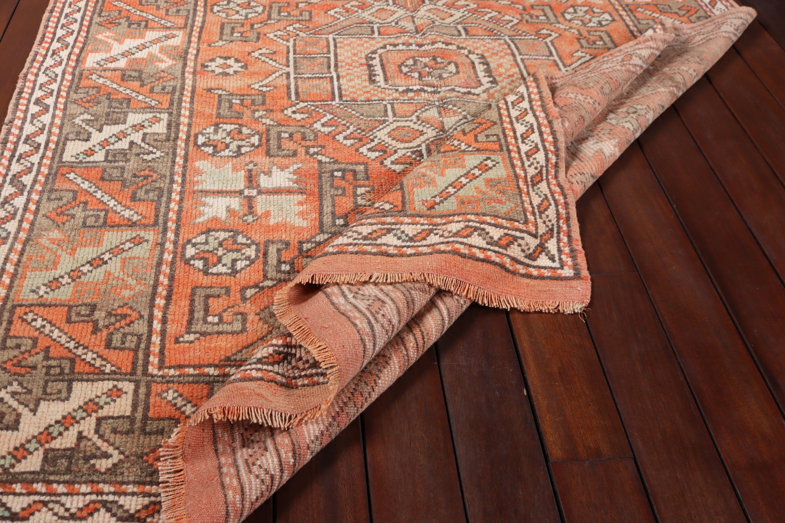 Bedroom Rug, Turkish Rug, Vintage Rugs, Kitchen Rug, 4.3x6.6 ft Area Rugs, Luxury Rugs, Outdoor Rug, Orange Oushak Rugs, Home Decor Rugs