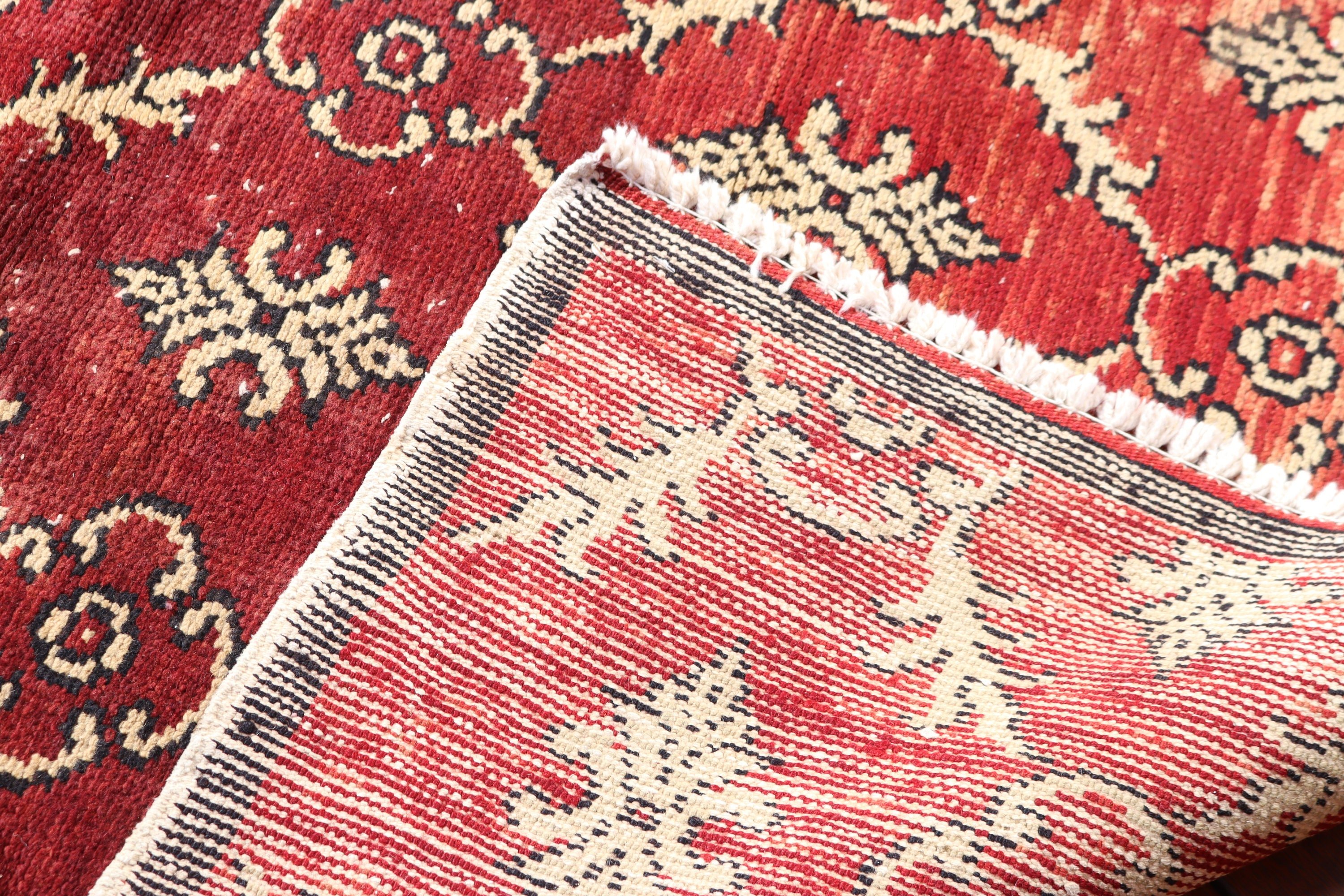 3.1x5.1 ft Accent Rugs, Rugs for Nursery, Red Moroccan Rugs, Turkish Rugs, Vintage Rugs, Kitchen Rug, Vintage Accent Rug, Luxury Rugs