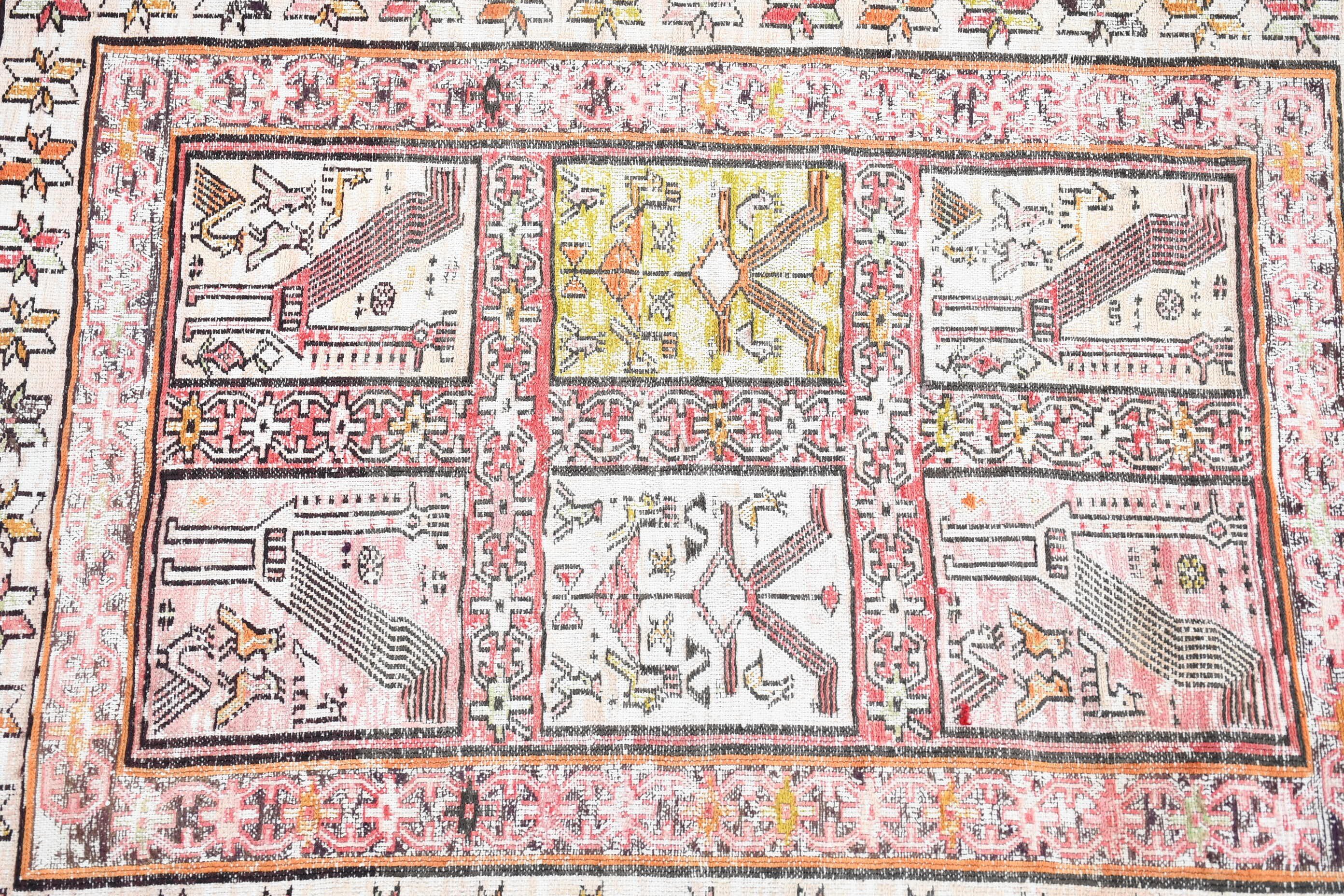 Turkish Rug, Bedroom Rug, Kilim, Art Rugs, Moroccan Rug, Wall Hanging Rugs, 2.5x2.9 ft Small Rug, Cool Rugs, Red Anatolian Rug, Vintage Rug