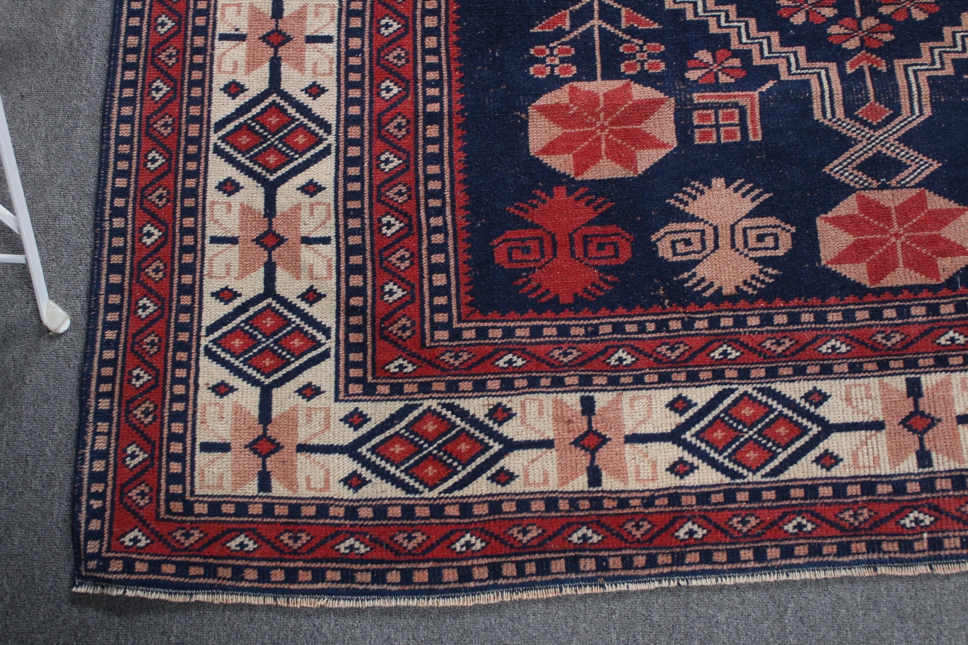 Blue Anatolian Rug, Office Rug, Turkish Rugs, Floor Rug, Home Decor Rug, 5.2x7.1 ft Area Rugs, Vintage Rug, Living Room Rug