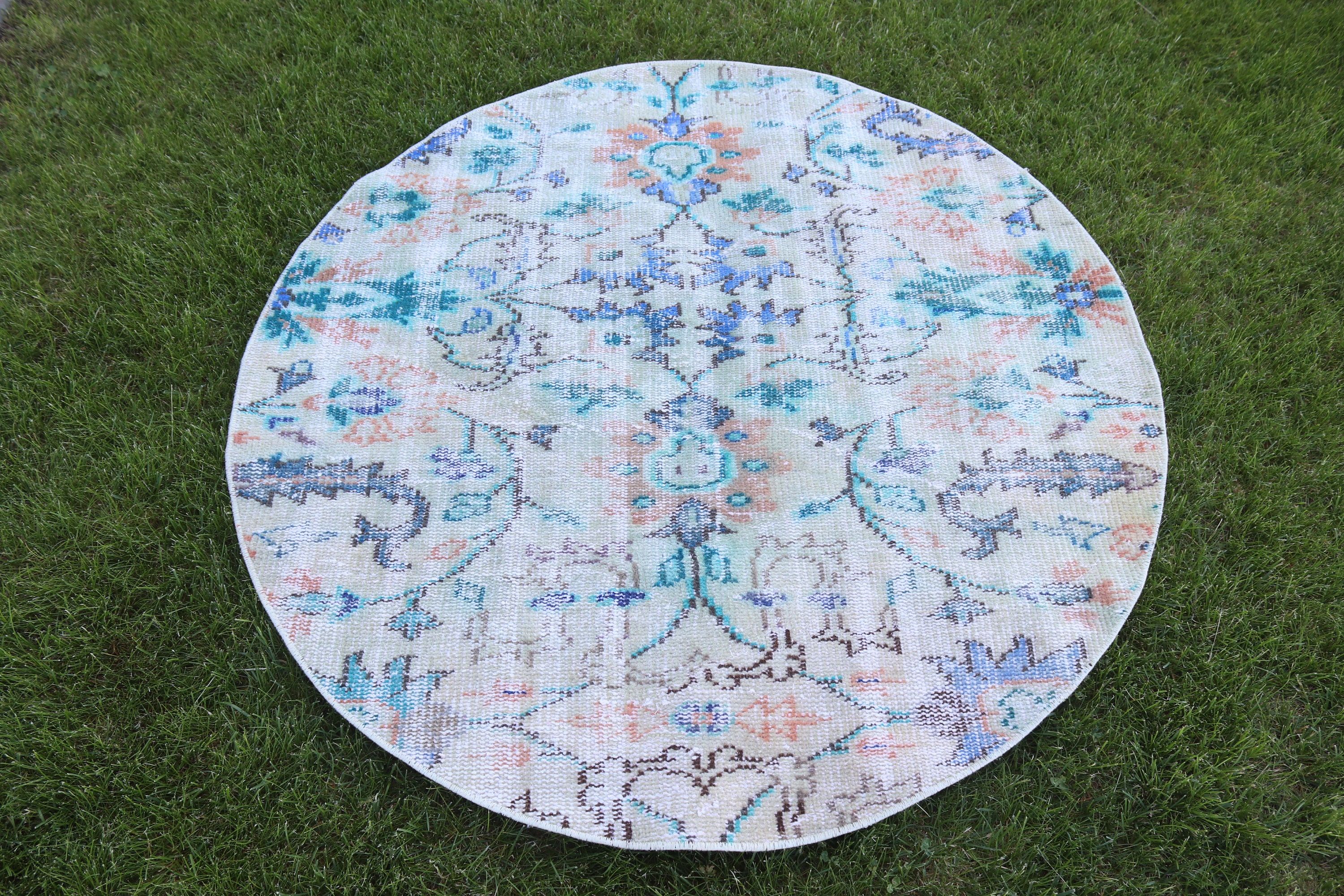 Vintage Halılar, El Dokuma Halı, Yeşil Yer Halıları, Mutfak Halıları, Yer Halıları, Dekoratif Halılar, Türk Halıları, Yün Halılar, 4x4 ft Accent Halılar