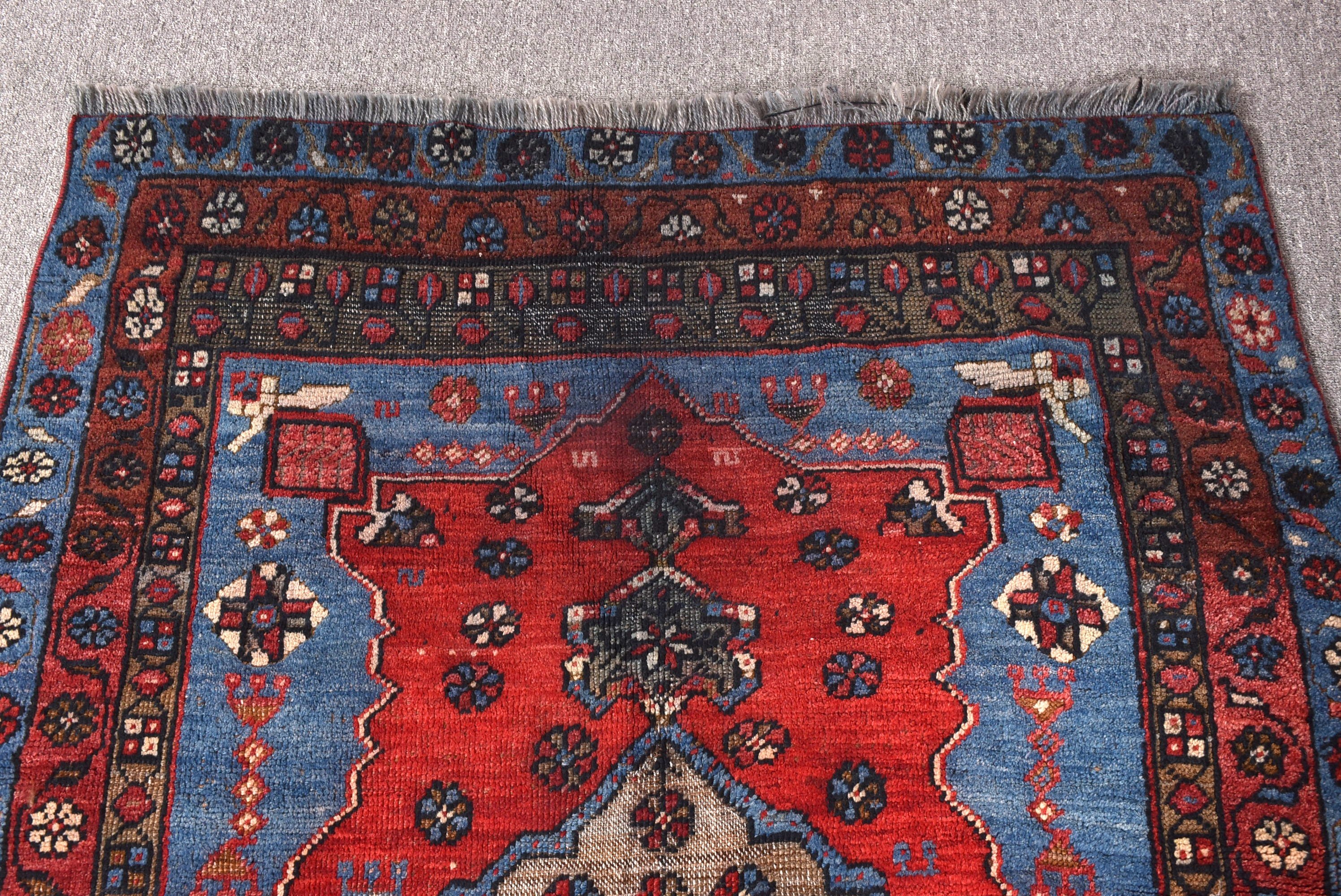 Vintage Halılar, Yer Halısı, Sanatsal Halı, Türk Halıları, Modern Halı, Yatak Odası Halısı, Kırmızı Düz ​​Dokuma Halı, Çocuk Odası Halıları, 3,4x4,7 ft Accent Halılar