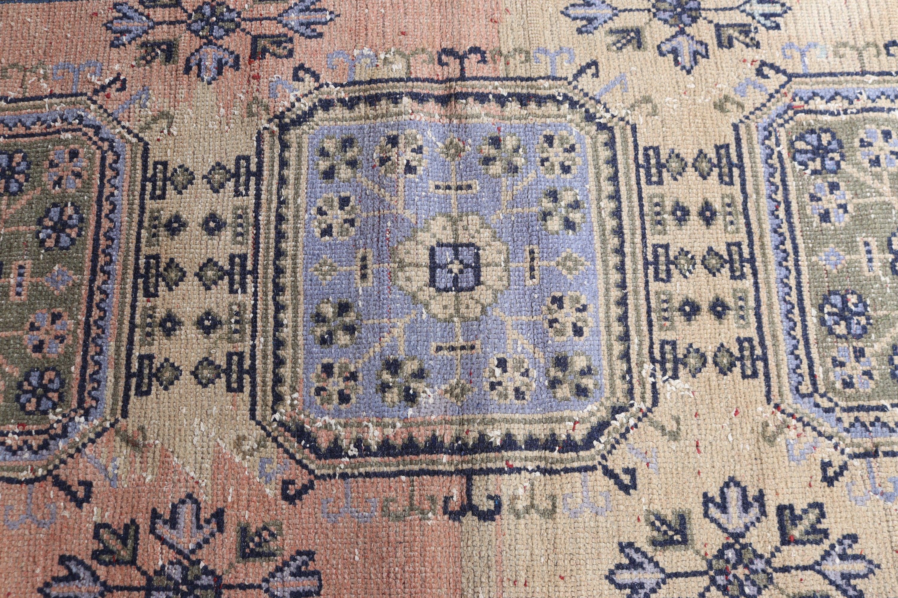 Merdiven Halısı, 2.5x10.8 ft Koşucu Halısı, Vintage Halı, Beni Ourain Koşucu Halısı, Düz Dokuma Halısı, Türk Halıları, Bej Fas Halısı, Boho Halısı