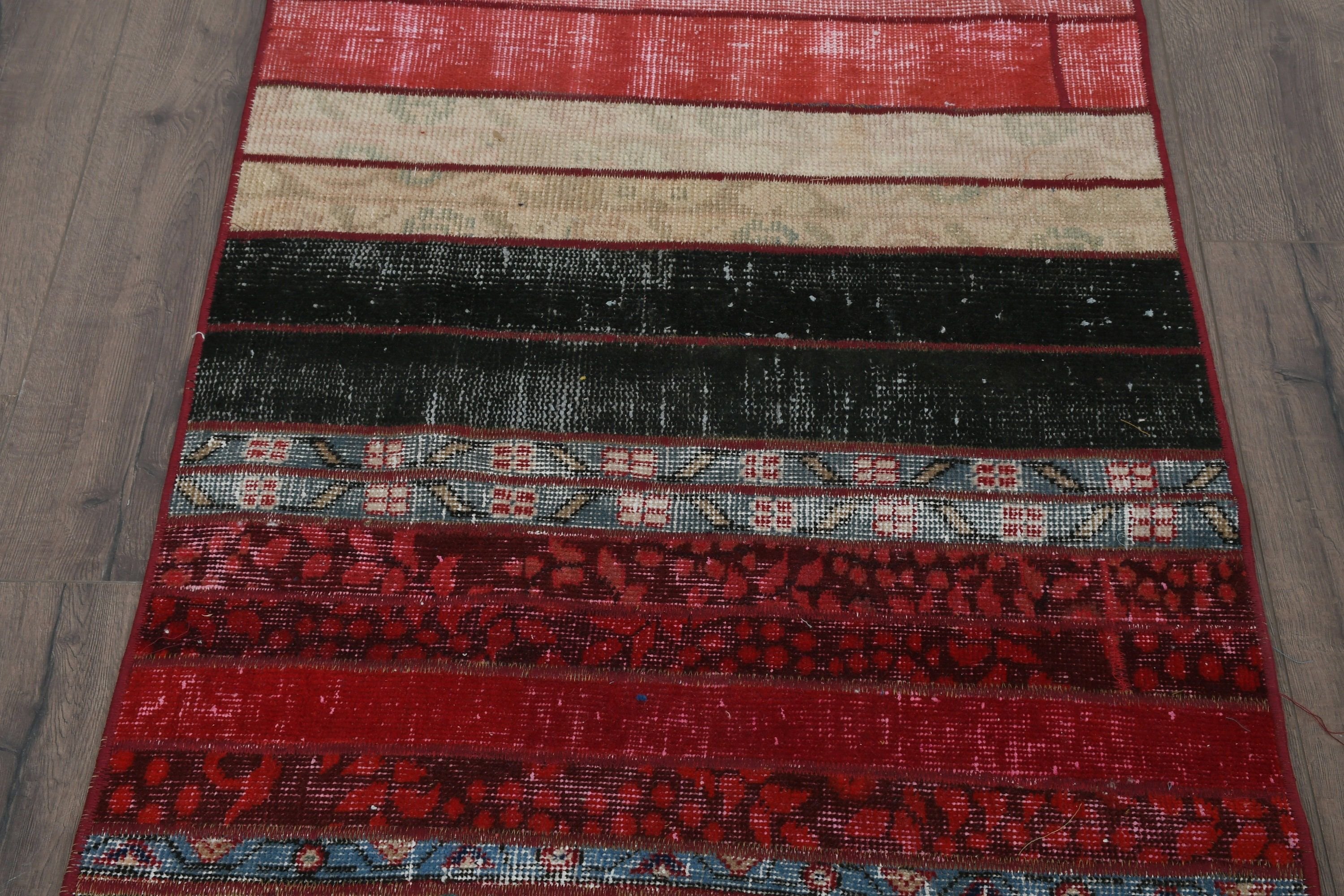 Vintage Rug, Oushak Rug, Kitchen Rugs, 2.7x10.2 ft Runner Rug, Rugs for Runner, Turkish Rug, Anatolian Rugs, Handmade Rug, Red Moroccan Rug