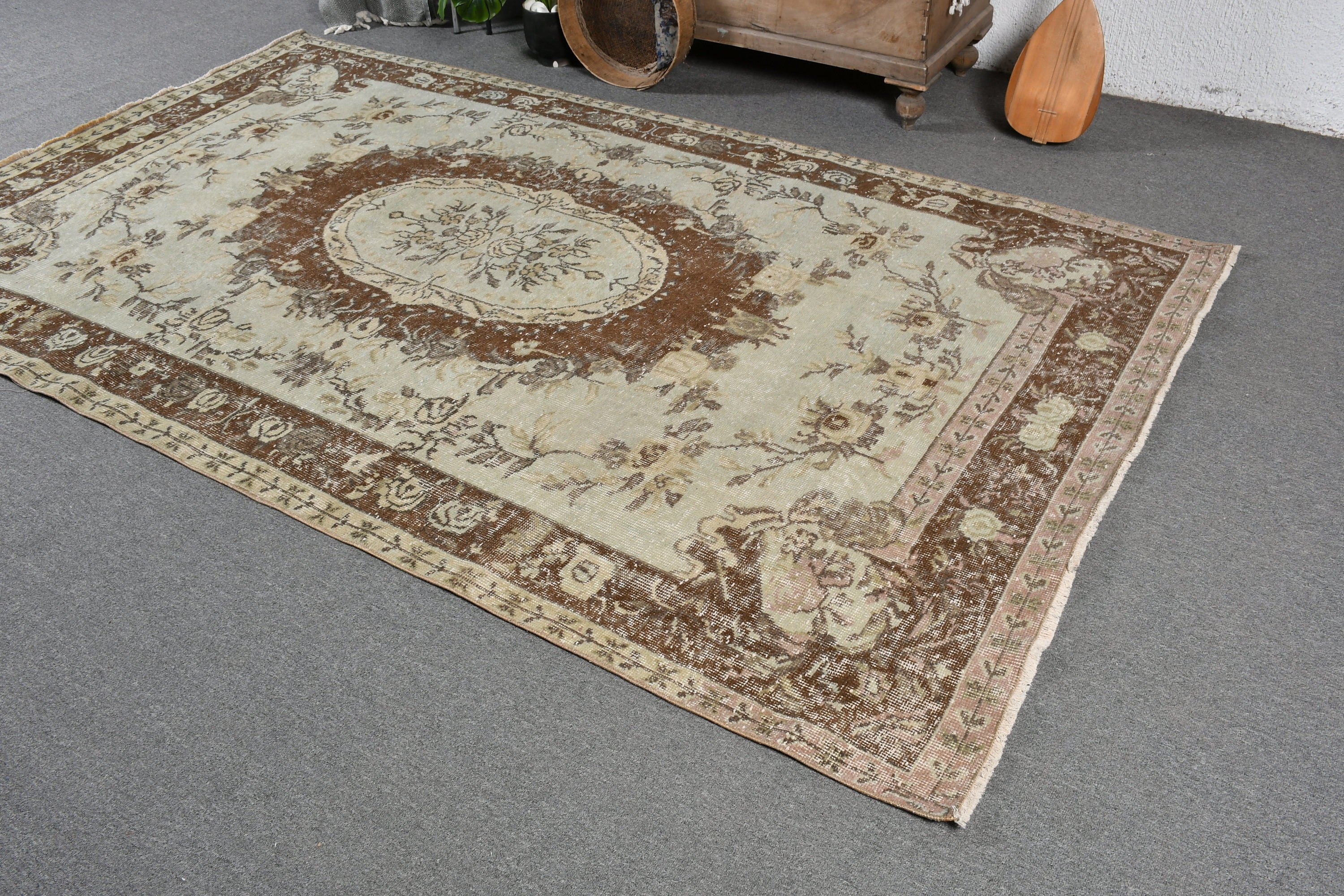 Outdoor Rugs, Brown Oriental Rug, Turkish Rugs, Bedroom Rugs, Vintage Rug, Floor Rug, Moroccan Rug, Living Room Rugs, 5.4x9 ft Large Rugs