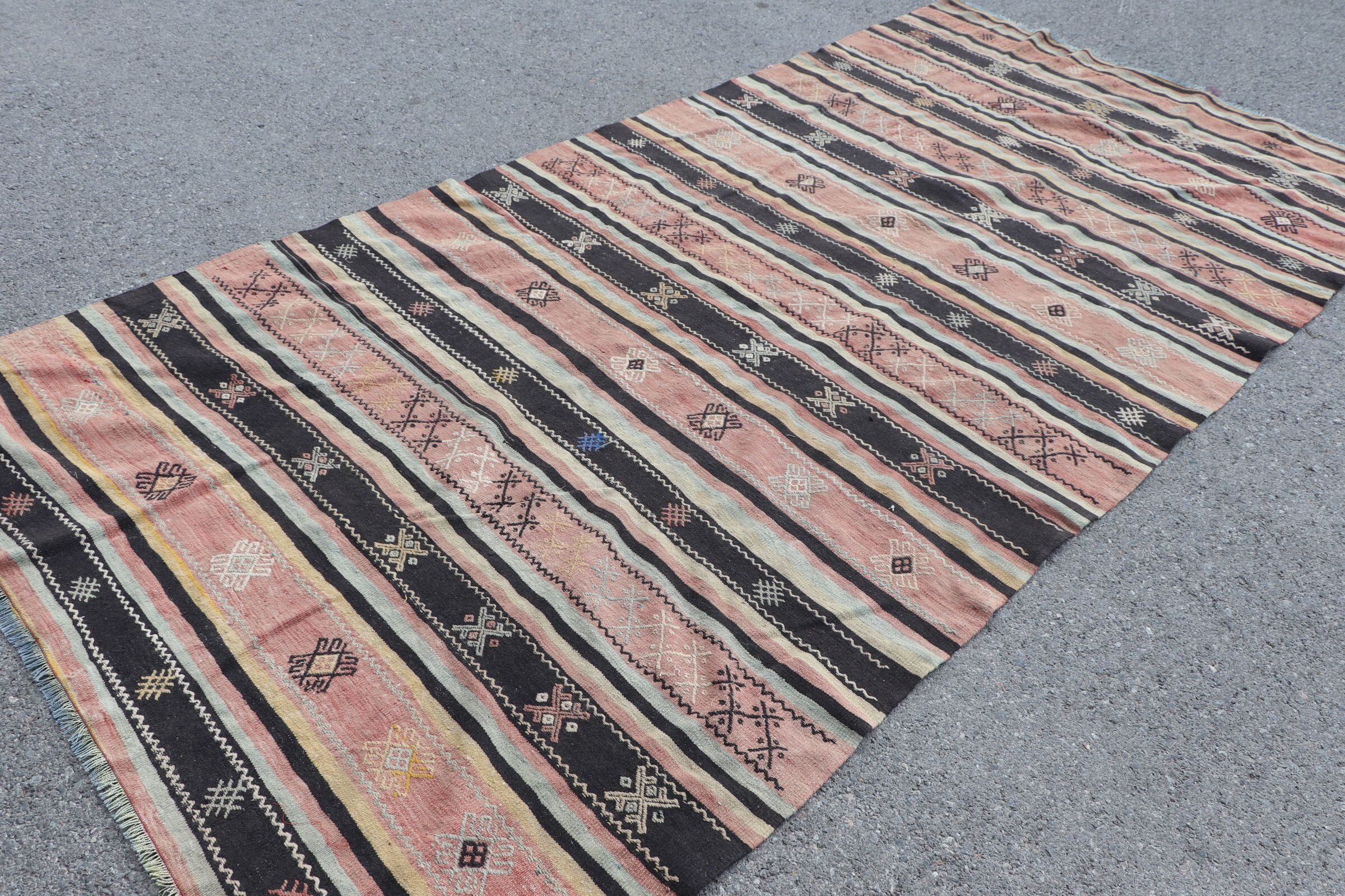 Turkish Rugs, Living Room Rug, Dining Room Rug, Kilim, Home Decor Rug, 5.4x10.9 ft Large Rug, Vintage Rug, Oushak Rugs, Bronze Floor Rugs