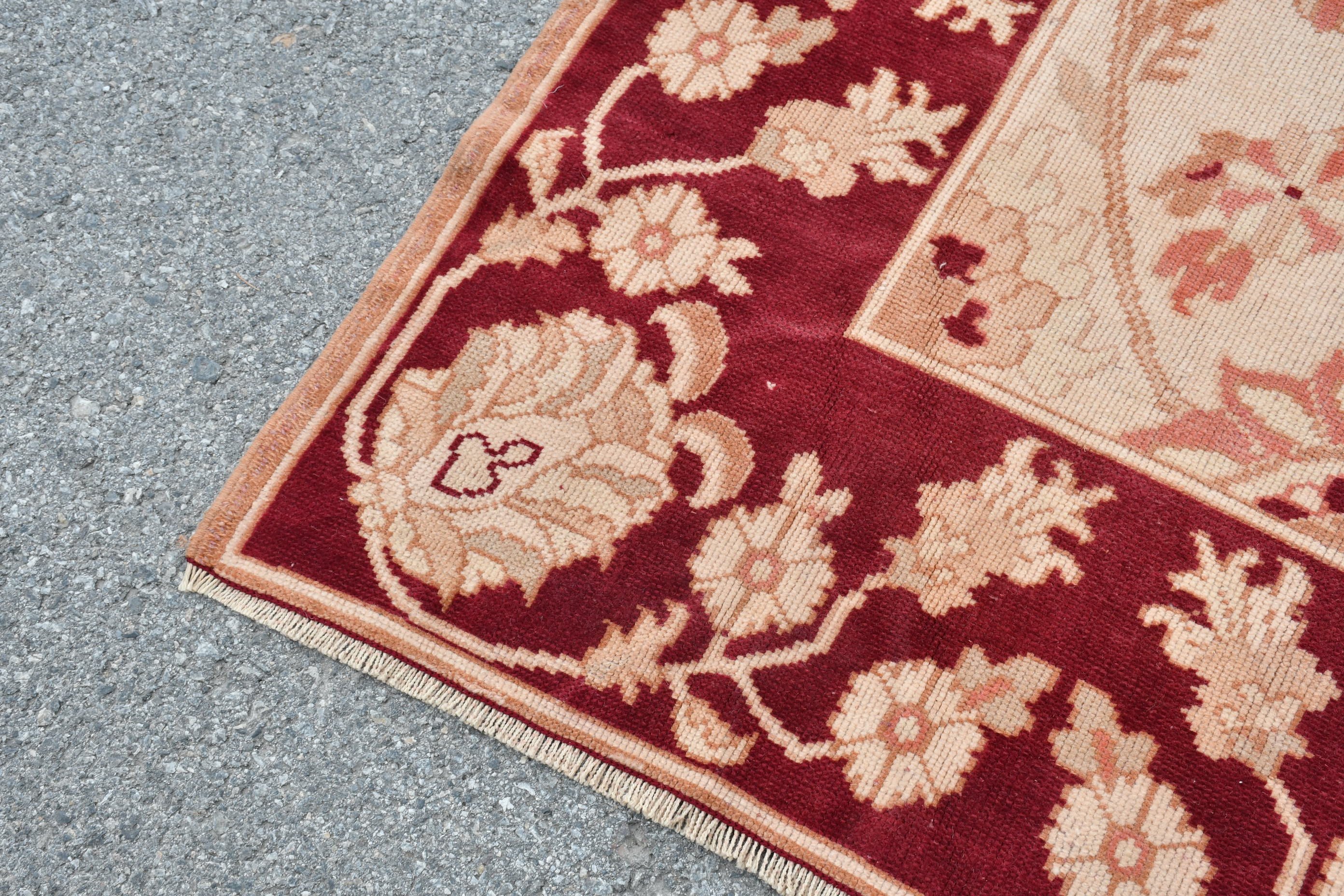 Living Room Rug, Salon Rug, Oriental Rug, Turkish Rug, Wool Rug, 5.6x9.1 ft Large Rug, Rugs for Salon, Vintage Rugs, Red Kitchen Rug