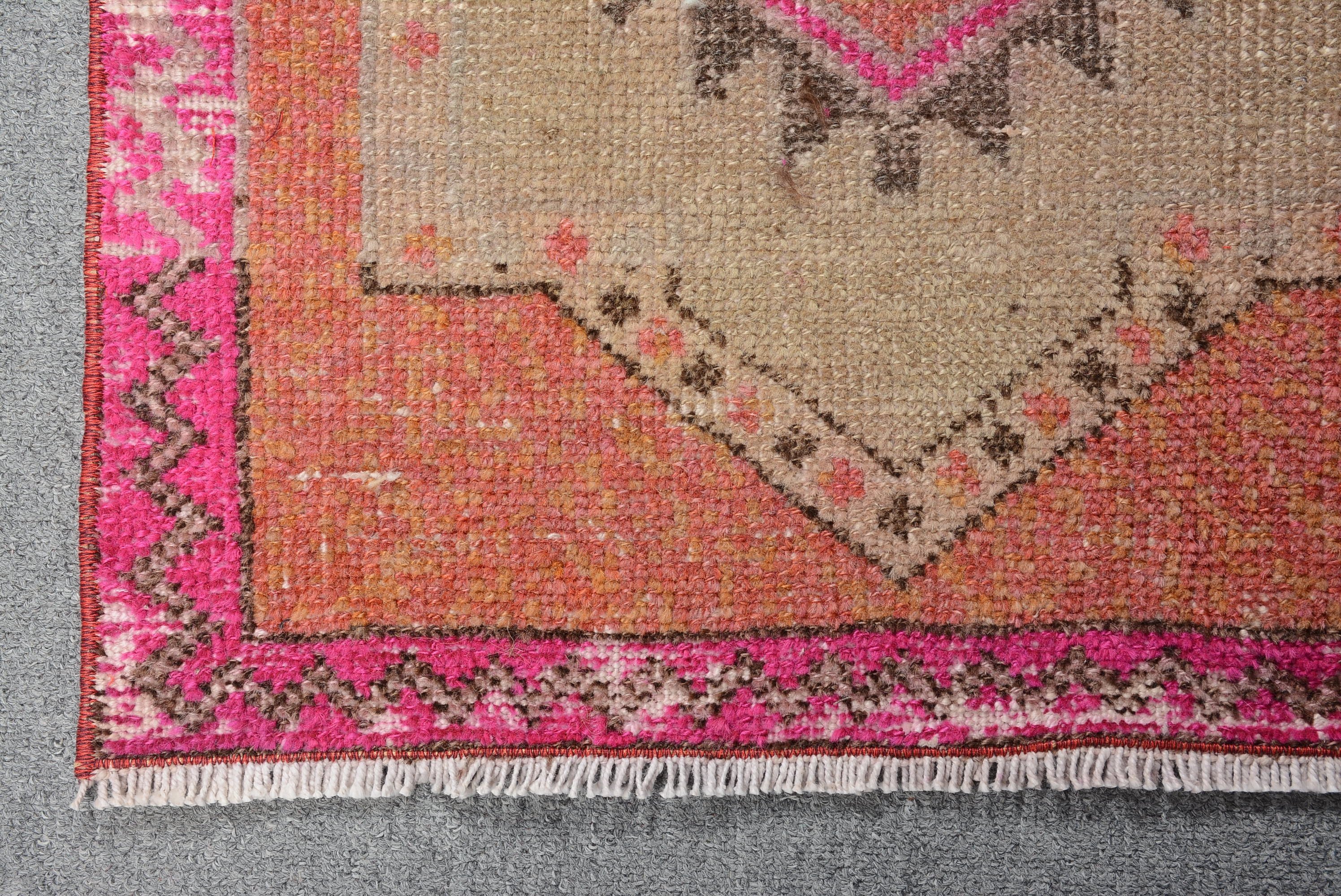 Nursery Rug, Bedroom Rug, Distressed Rugs, Vintage Rug, Bath Rug, Home Decor Rug, Pink Home Decor Rugs, 1.8x3.2 ft Small Rug, Turkish Rugs