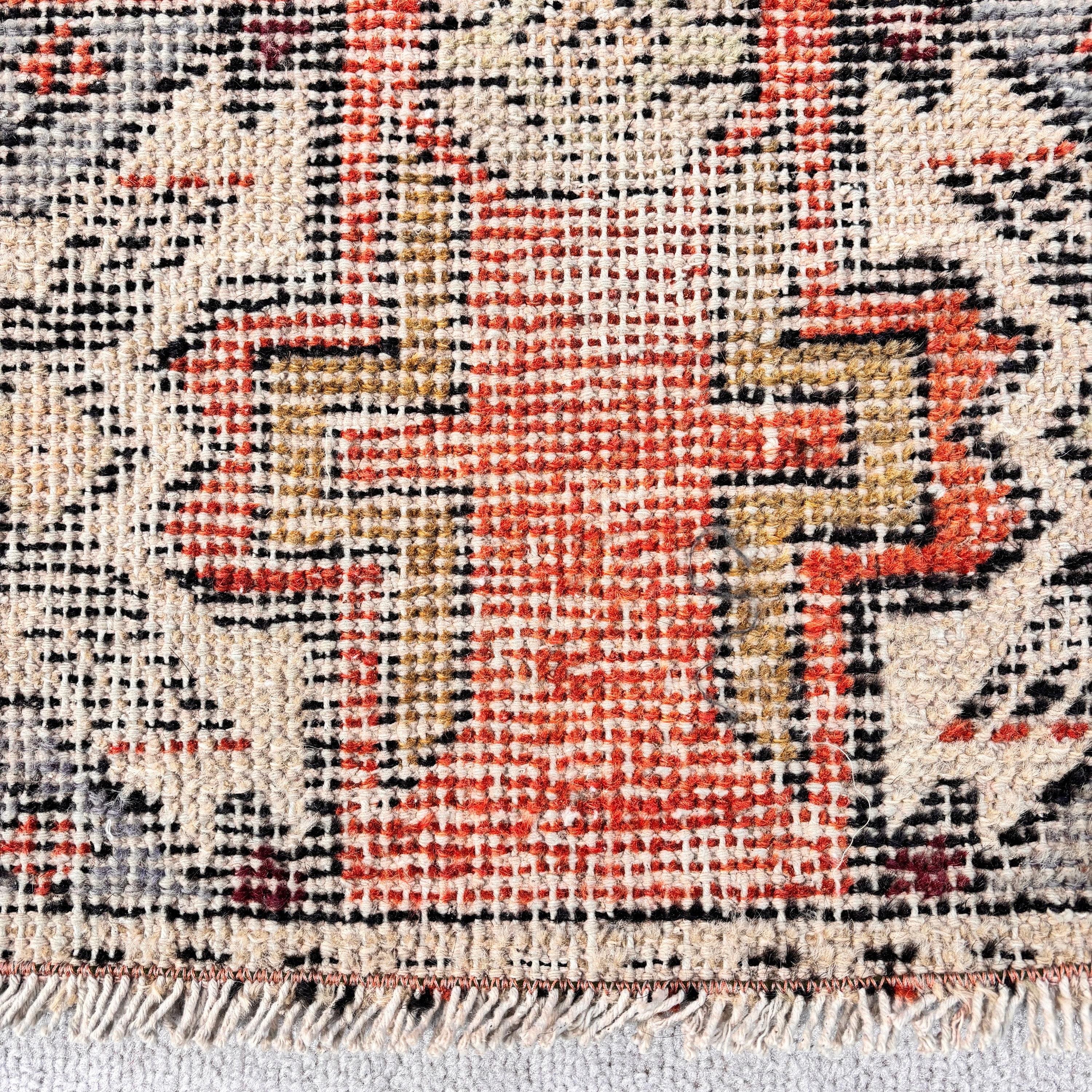 Oushak Rugs, Flatweave Rugs, Nursery Rugs, Car Mat Rugs, Turkish Rugs, Vintage Rug, 1.4x2.8 ft Small Rug, Tribal Rugs, Orange Handwoven Rug