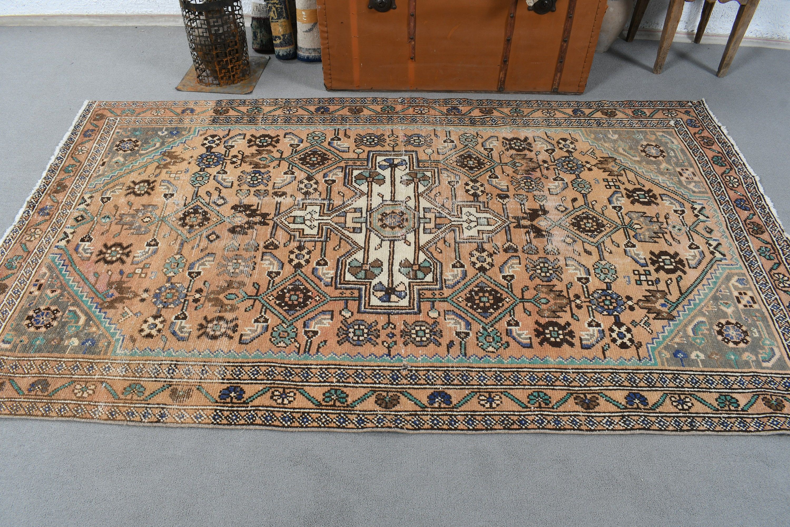 Kitchen Rug, Rugs for Kitchen, Vintage Rugs, 4.5x7.5 ft Area Rugs, Nursery Rug, Wool Rugs, Brown Boho Rugs, Turkish Rug