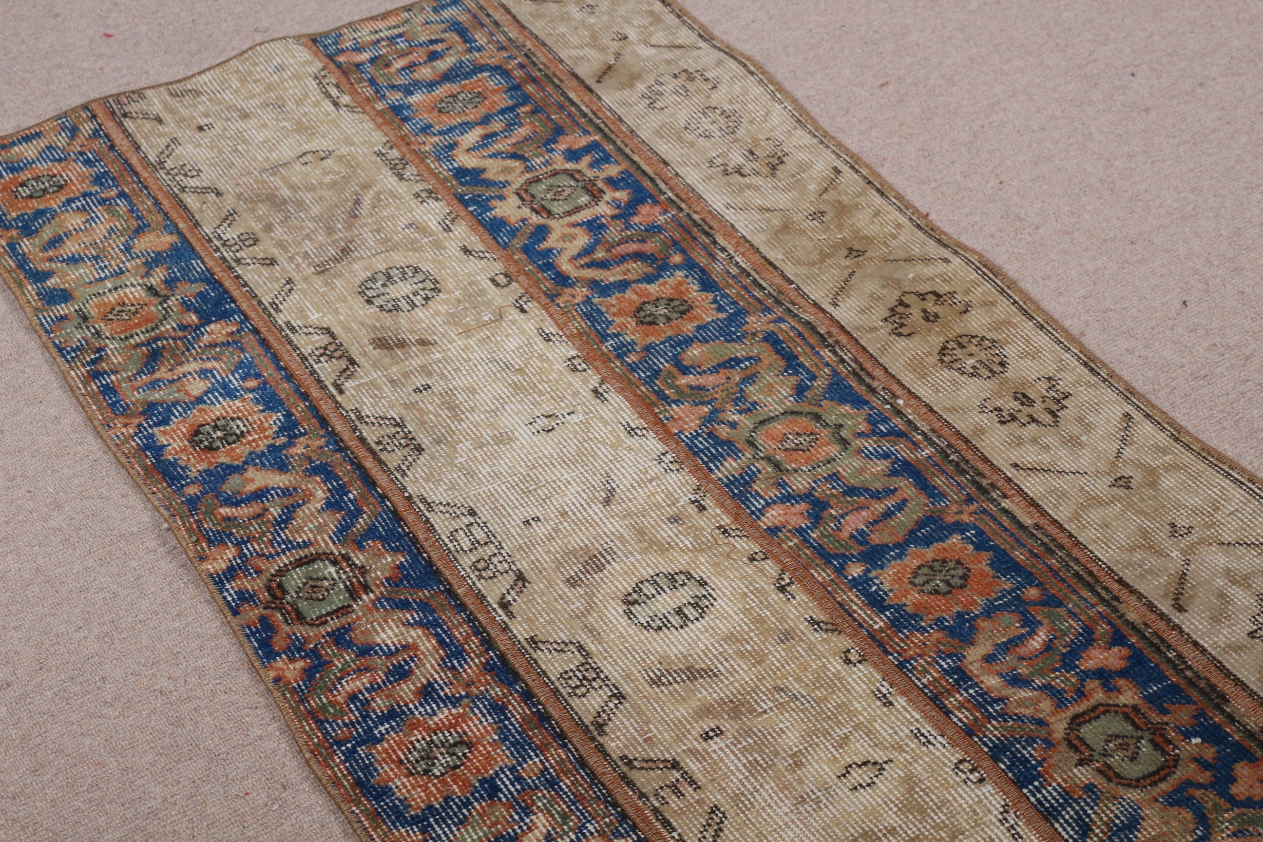 Floor Rugs, Vintage Rug, Beige Oriental Rug, Bedroom Rug, 2.3x4.1 ft Small Rug, Rugs for Entry, Cool Rug, Art Rug, Kitchen Rug, Turkish Rug