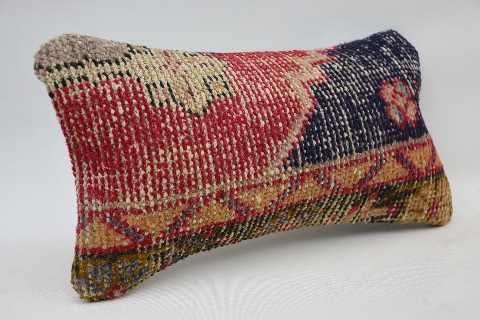 Bolster Cushion, Bohemian Cushion Pillow Cover, Pillow for Sofa, Custom Pillow, Antique Pillows, Vintage Pillow, 8"x16" Red Pillow Cover