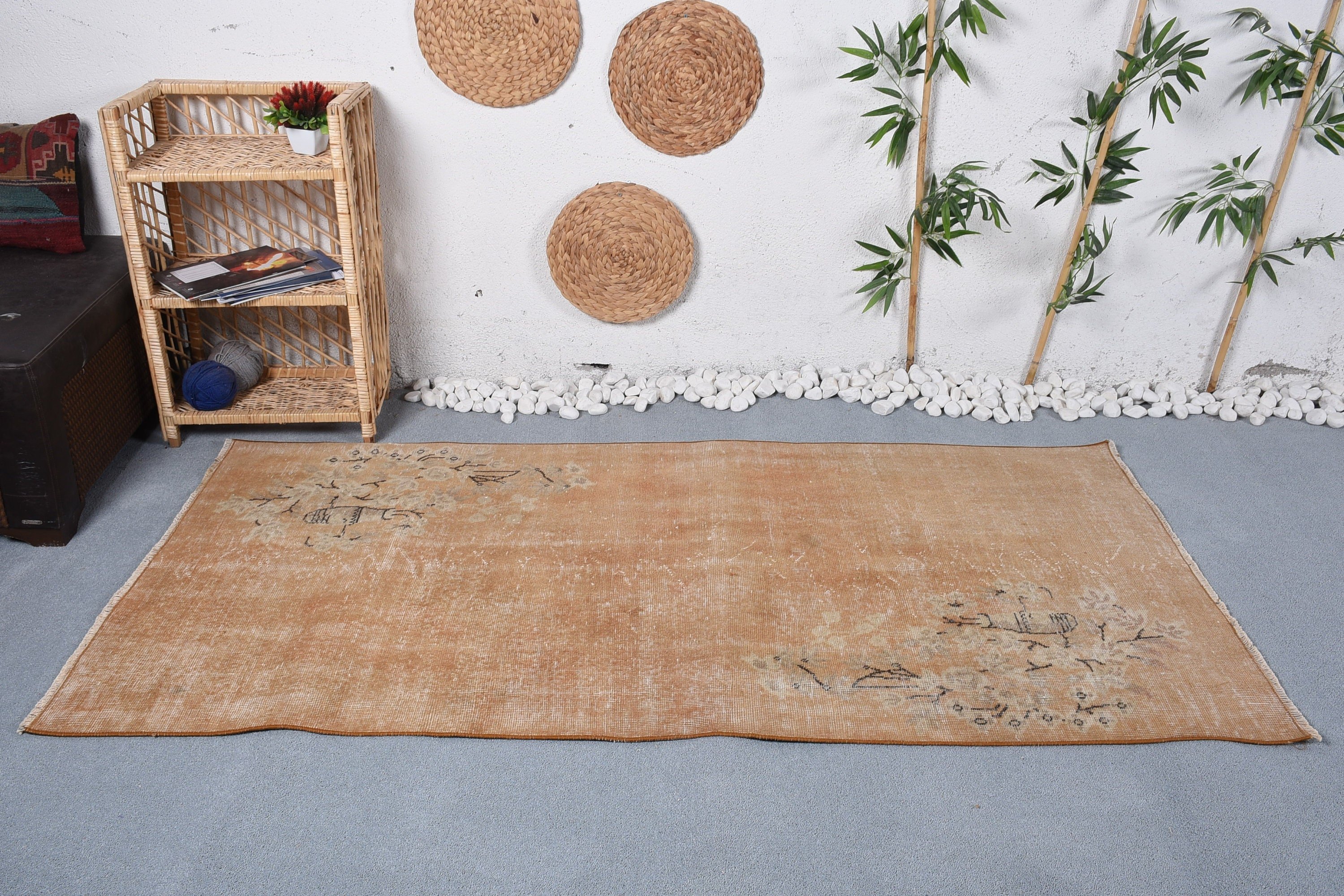 Kitchen Rug, Turkish Rug, Vintage Rug, Floor Rug, 3.6x7.3 ft Area Rugs, Decorative Rug, Rugs for Dining Room, Vintage Decor Rugs, Cool Rug