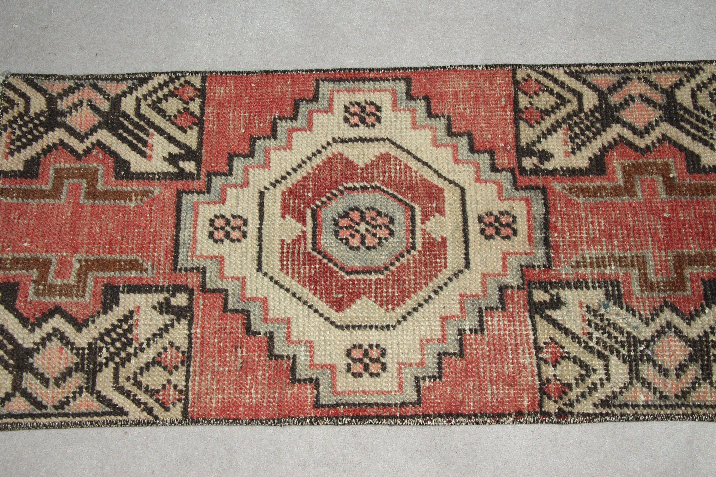 Pembe Ev Dekor Halısı, Mutfak Halısı, Paspas Halıları, Vintage Halı, Sevimli Halılar, Oushak Halıları, 1.3x2.7 ft Küçük Halı, Yatak Odası Halısı, Türk Halısı