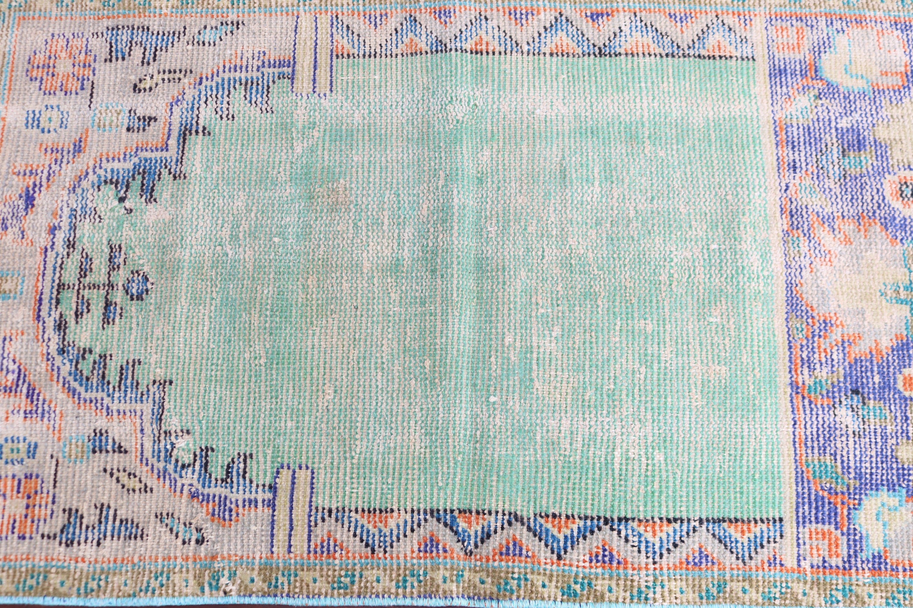 Turkish Rug, Bedroom Rug, Rugs for Bath, Modern Rug, Floor Rugs, Vintage Rug, Bath Rug, 2.4x3.9 ft Small Rugs, Green Anatolian Rugs