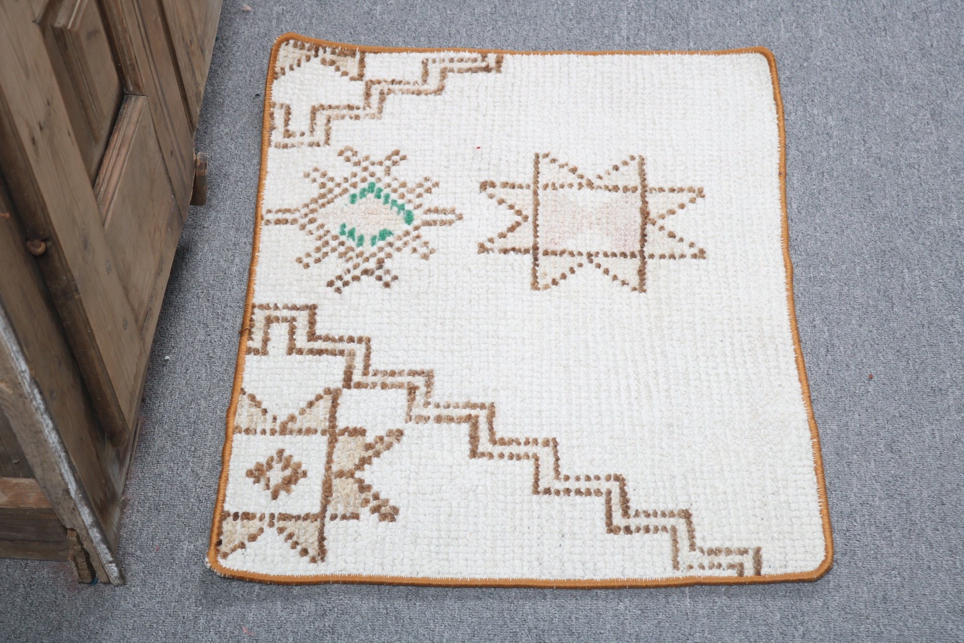 Modern Rugs, Vintage Rugs, Nursery Rugs, Turkish Rugs, Beige Bedroom Rugs, Door Mat Rug, Cool Rugs, Geometric Rug, 1.8x2.2 ft Small Rug