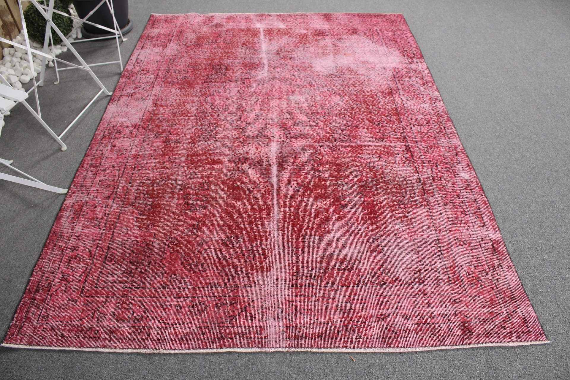 Salon Halıları, Pembe Fas Halıları, Yatak Odası Halısı, Salon Halısı, Vintage Halı, Türk Halıları, 5.5x7.6 ft Büyük Halı, Ev Dekorasyonu Halısı, Mutfak Halıları