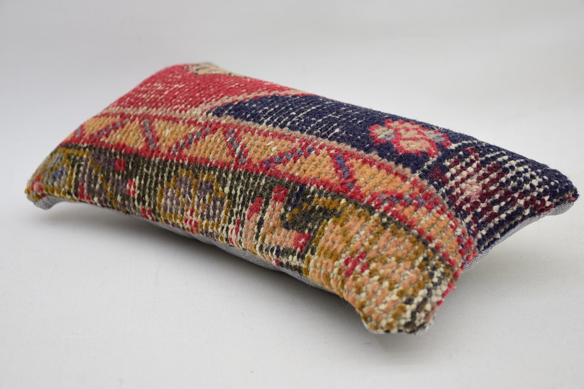 Bolster Cushion, Bohemian Cushion Pillow Cover, Pillow for Sofa, Custom Pillow, Antique Pillows, Vintage Pillow, 8"x16" Red Pillow Cover