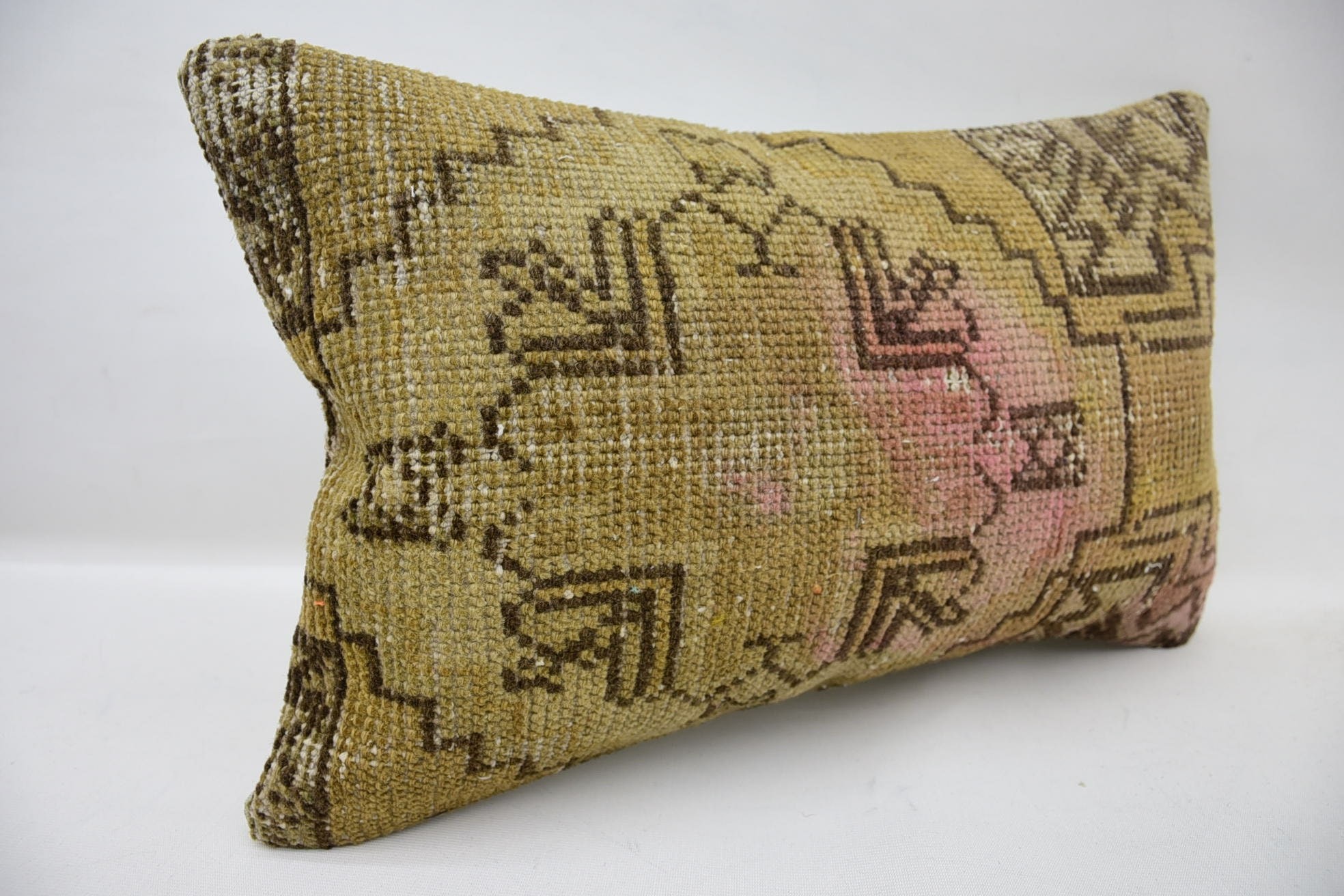 12"x20" Beige Pillow Sham, Gift Pillow, Sofa Cushion Case, Boho Pillow Sham Cover, Kilim Pillow Cover, Shabby Chic Cushion