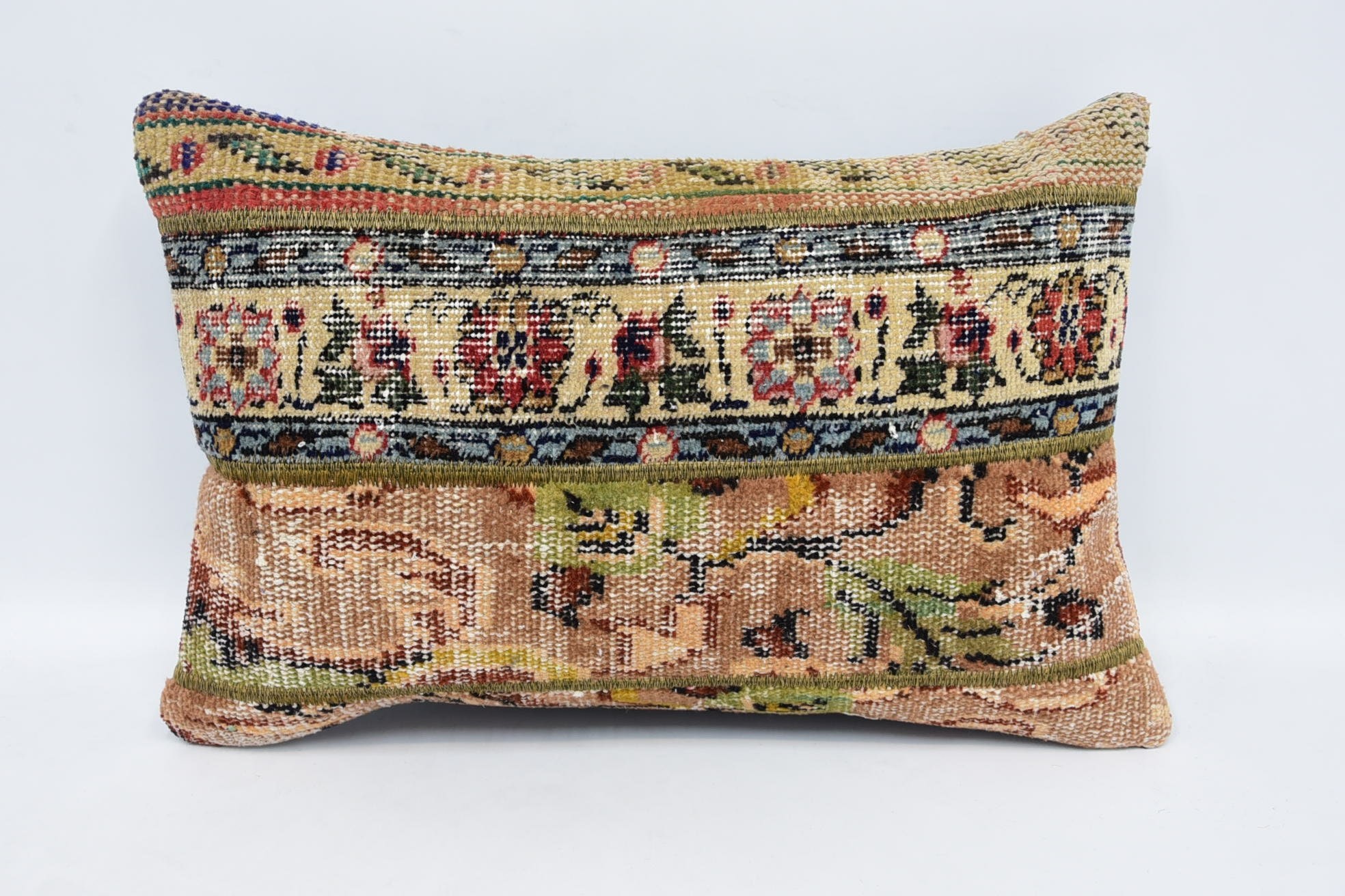 Interior Designer Pillow, 16"x24" Red Cushion Cover, Meditation Pillow Sham, Boho Pillow Sham Cover, Kilim Pillow