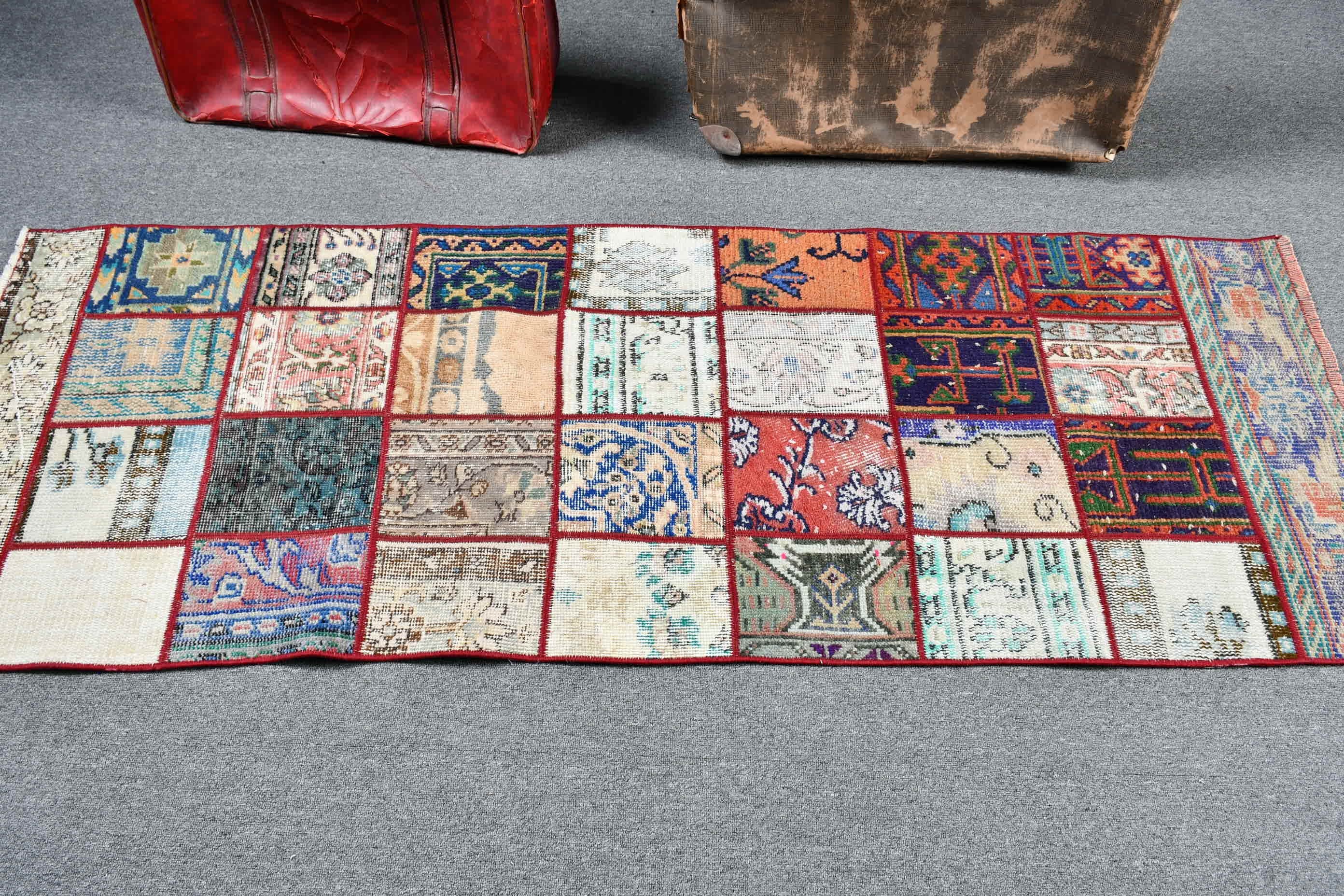 Türk Halıları, Oryantal Halılar, Koridor Halıları, Koridor Halısı, Yün Halı, Mutfak Halıları, 2.4x6.6 ft Runner Halısı, Bej Soğuk Halı, Vintage Halı