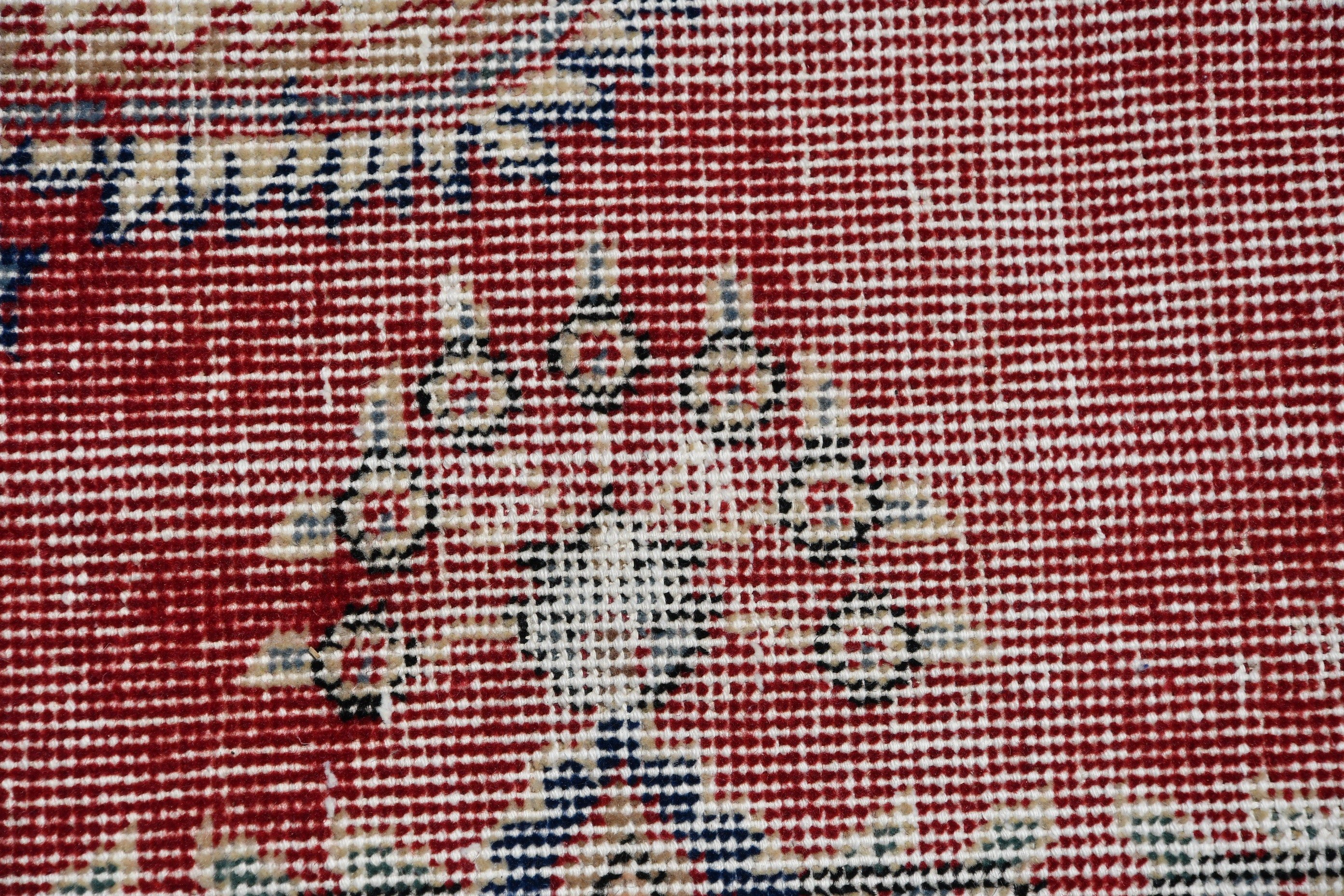 Living Room Rug, 3.8x6.8 ft Area Rug, Turkish Rugs, Home Decor Rug, Rugs for Dining Room, Vintage Rugs, Red Oriental Rug