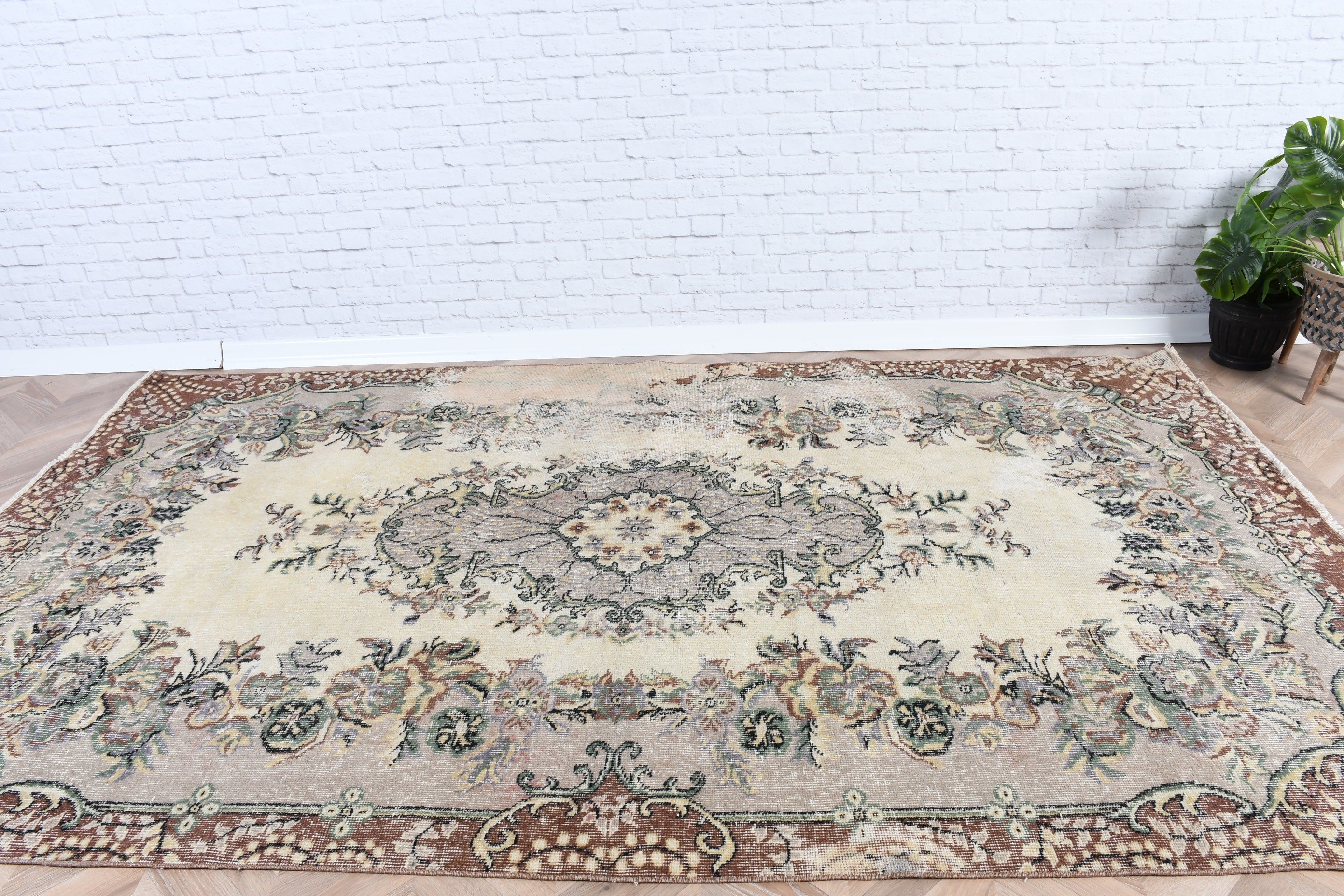 5.4x9.1 ft Large Rug, Bedroom Rugs, Kitchen Rugs, Vintage Rugs, Beige Wool Rug, Luxury Rug, Turkish Rugs, Large Vintage Rugs, Handwoven Rug