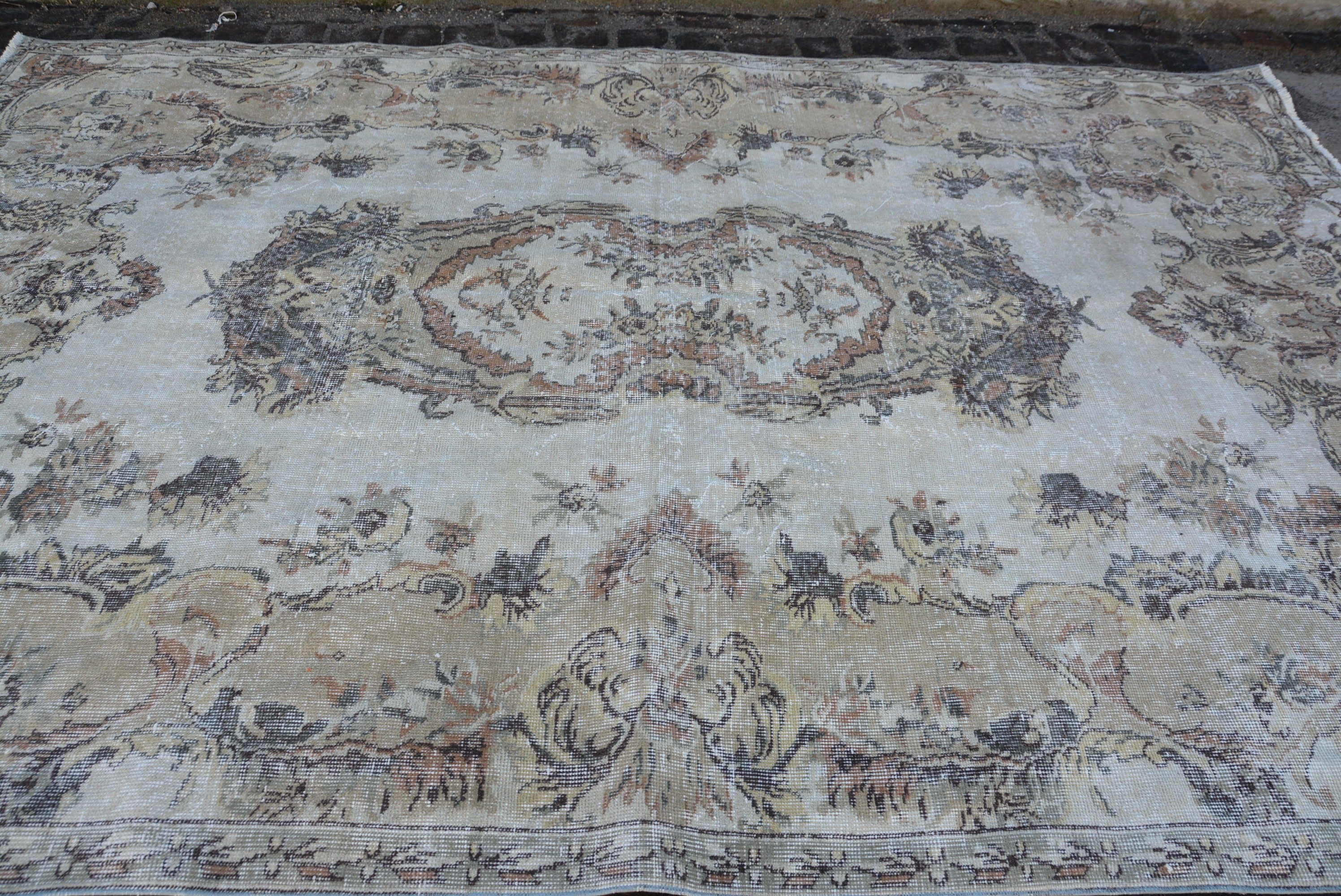 Living Room Rug, Oriental Rugs, Vintage Rug, Colorful Rug, 6.8x10.1 ft Large Rugs, Turkish Rug, Rugs for Living Room, Art Rugs, Bedroom Rug