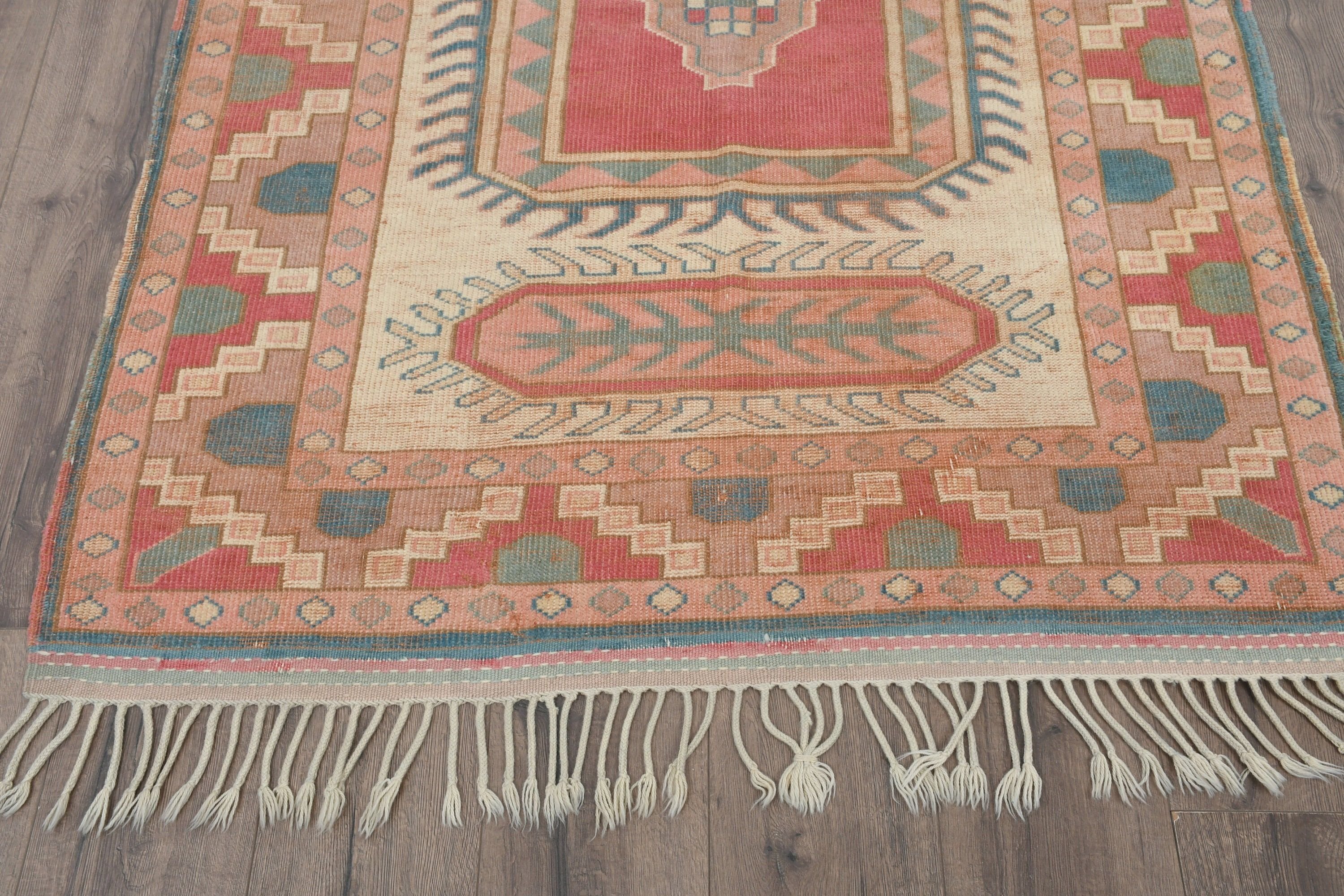 Oushak Rugs, Antique Rugs, Indoor Rugs, Turkish Rug, Bedroom Rugs, Pink  4.1x6 ft Area Rugs, Kilim, Vintage Rugs, Aztec Rug