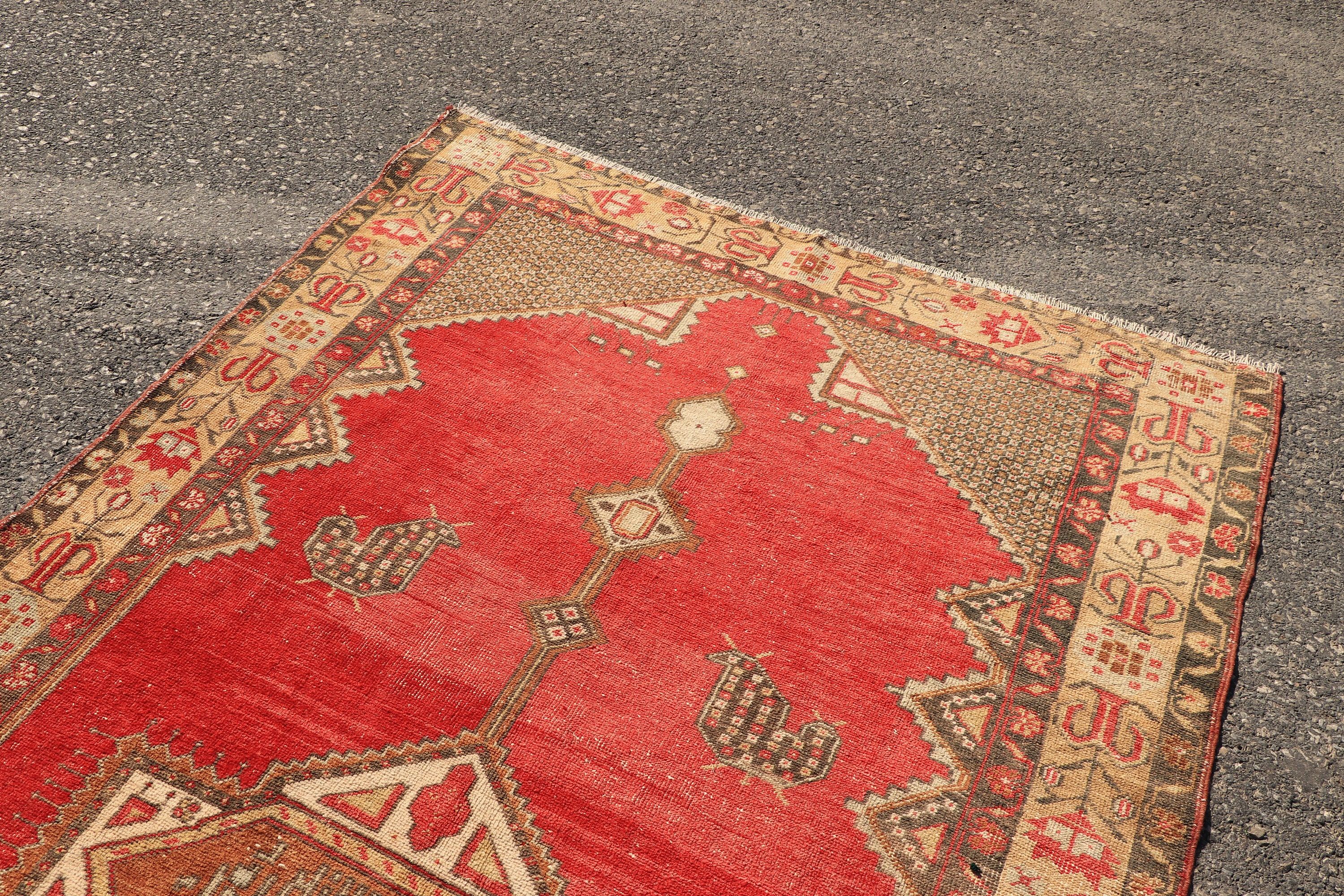 5.2x9.7 ft Large Rug, Nomadic Rug, Rugs for Bedroom, Red Antique Rug, Turkish Rug, Vintage Rug, Bedroom Rugs, Salon Rugs, Kitchen Rugs