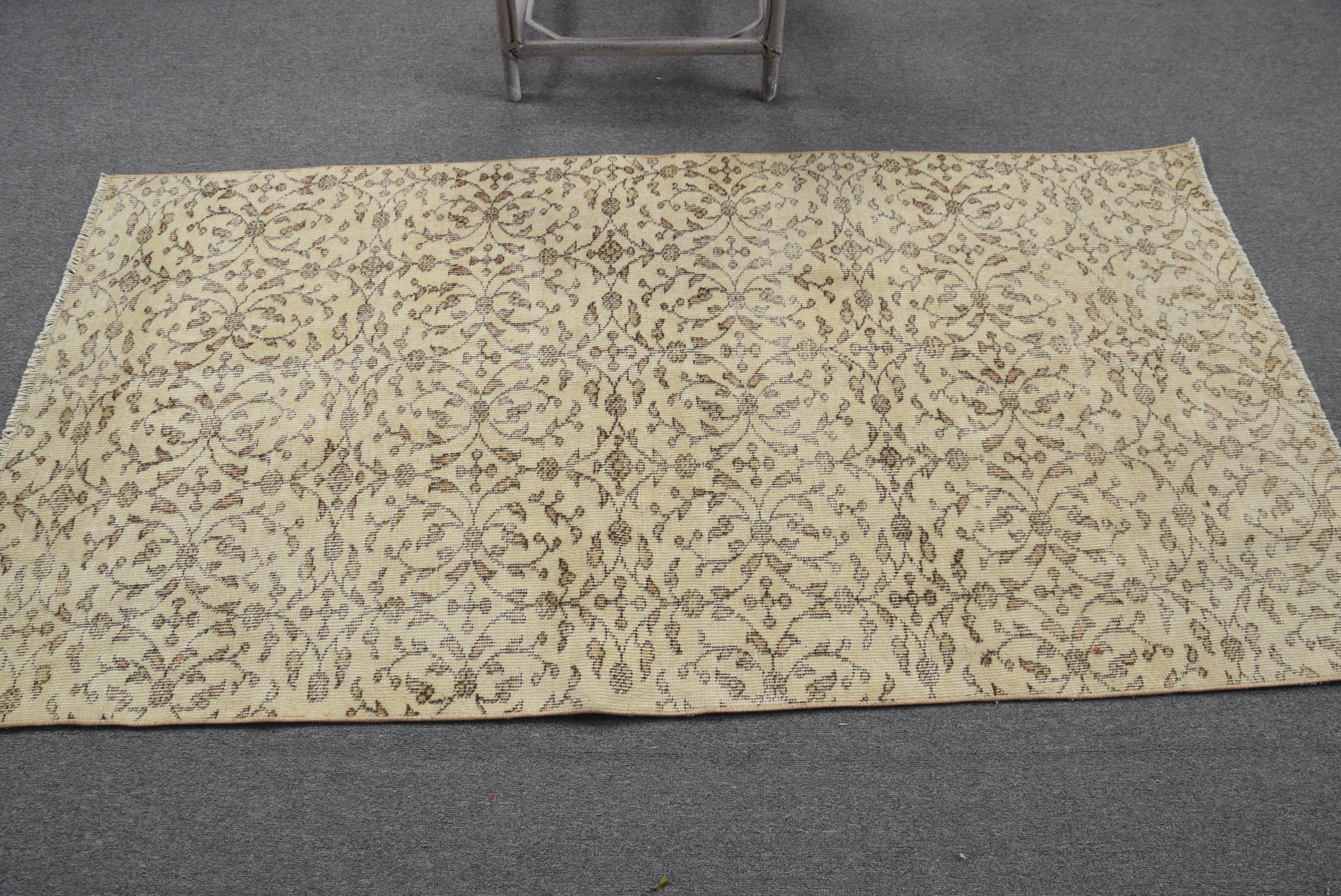 Ev Dekorasyonu Halıları, Vintage Halı, Giriş Halısı, Yatak Odası Halıları, Organik Halı, Türk Halısı, Anadolu Halıları, Bej 3.3x6.4 ft Accent Halı