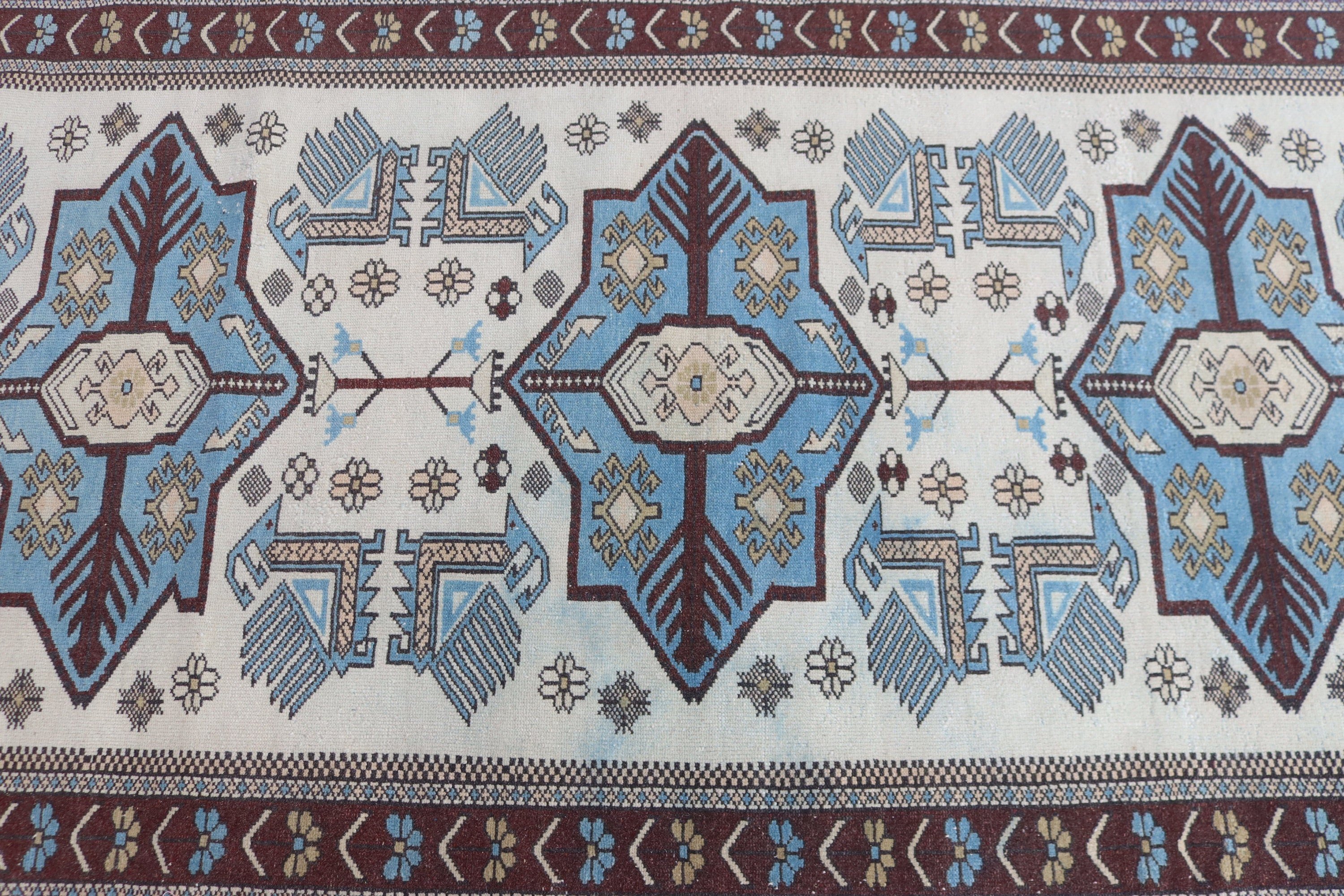 Mutfak Halısı, Geometrik Halılar, 3,2x6 ft Vurgulu Halılar, Dekoratif Halılar, Bej Soğuk Halılar, Türk Halısı, Vintage Halı, Yatak Odası Halısı, Yer Halıları