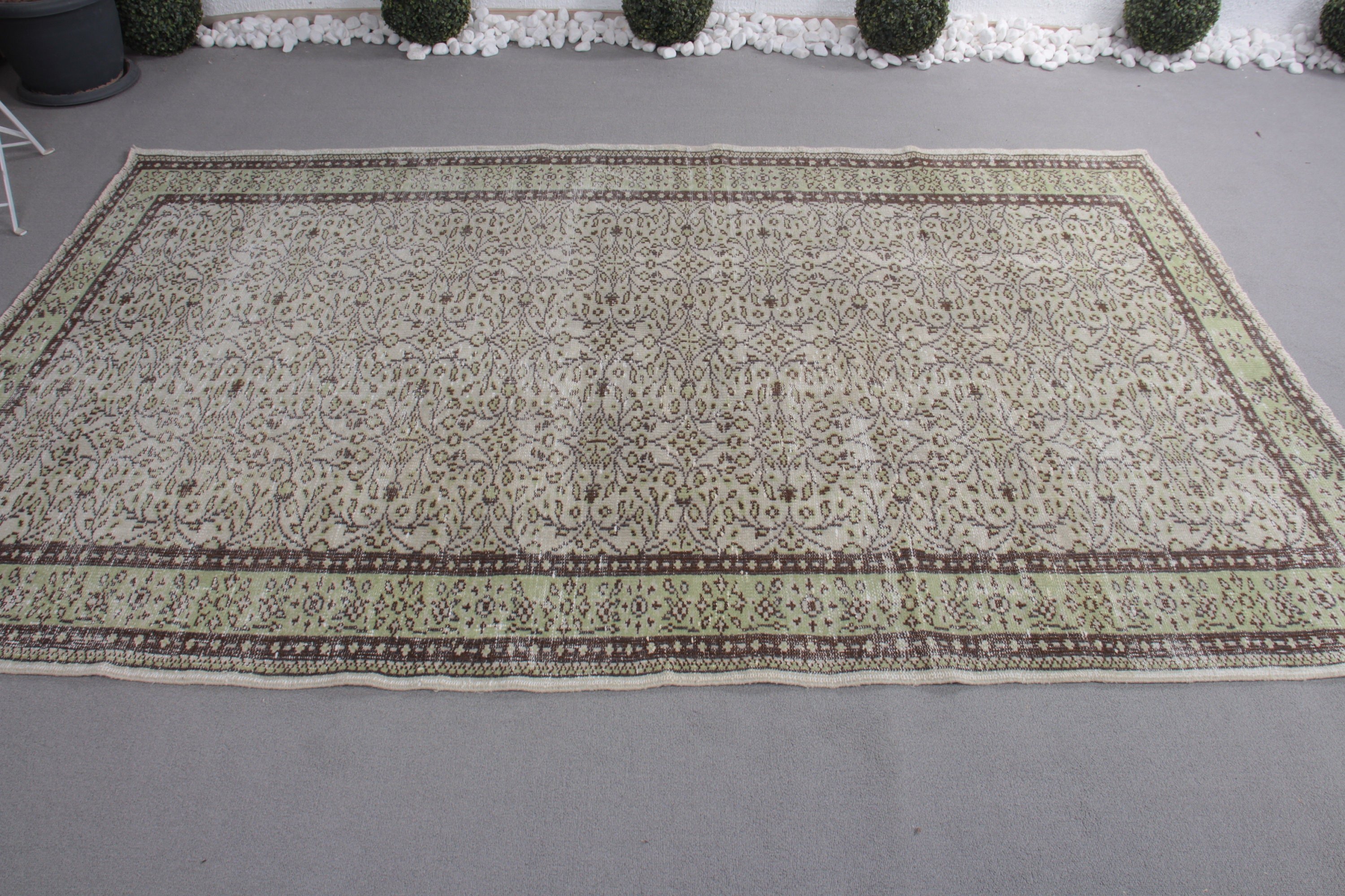 Sevimli Halı, Yatak Odası Halısı, Oryantal Halılar, 5.4x8.5 ft Büyük Halı, Türk Halıları, Yemek Odası Halısı, Bej Anadolu Halısı, Salon Halısı, Vintage Halı