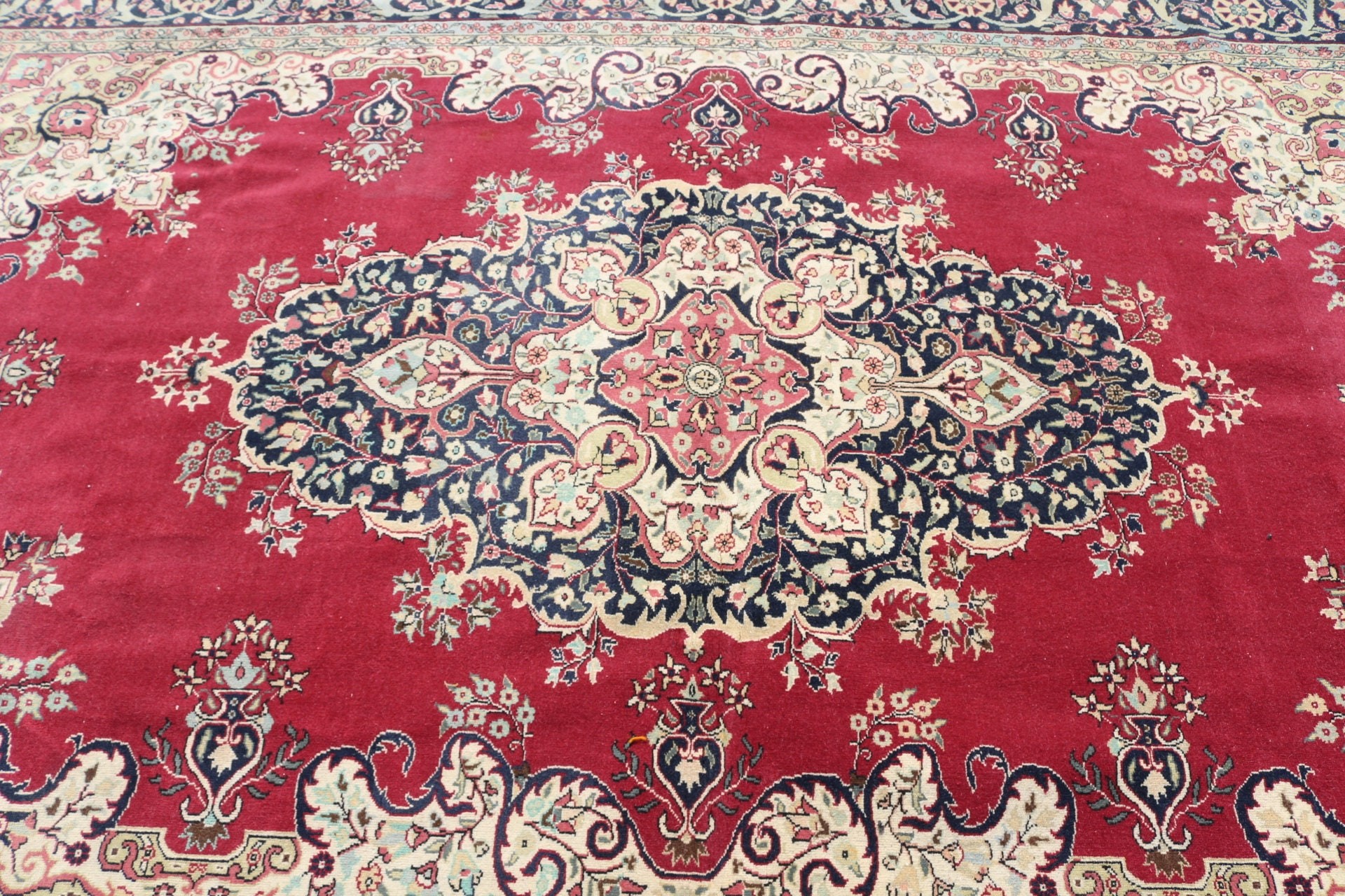 Turkish Rug, Antique Rug, Dining Room Rugs, Red Cool Rug, 6.8x10.4 ft Oversize Rug, Kitchen Rug, Bright Rugs, Vintage Rug, Living Room Rug