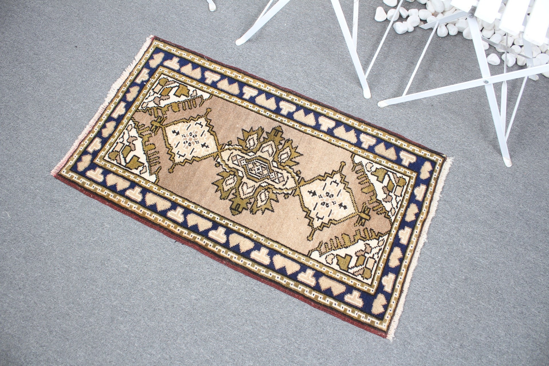 1.8x3.2 ft Small Rugs, Brown Kitchen Rugs, Bedroom Rugs, Rugs for Kitchen, Vintage Rug, Moroccan Rug, Turkish Rug, Floor Rug, Bath Rugs