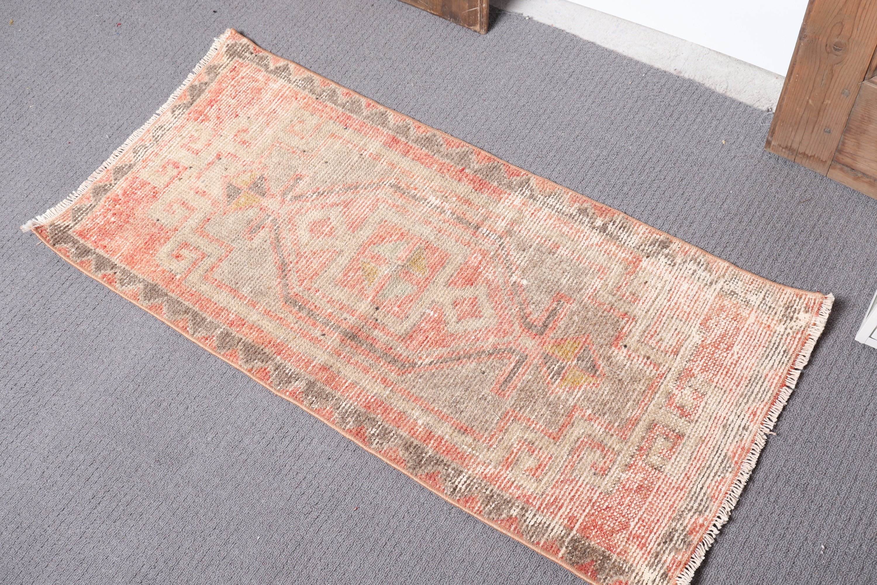 1.5x3.1 ft Küçük Halılar, Turuncu Fas Halısı, Duvara Asılı Halılar, Ev Dekorasyonu Halısı, Mutfak Halıları, Araba Paspas Halıları, Vintage Halı, Türk Halısı