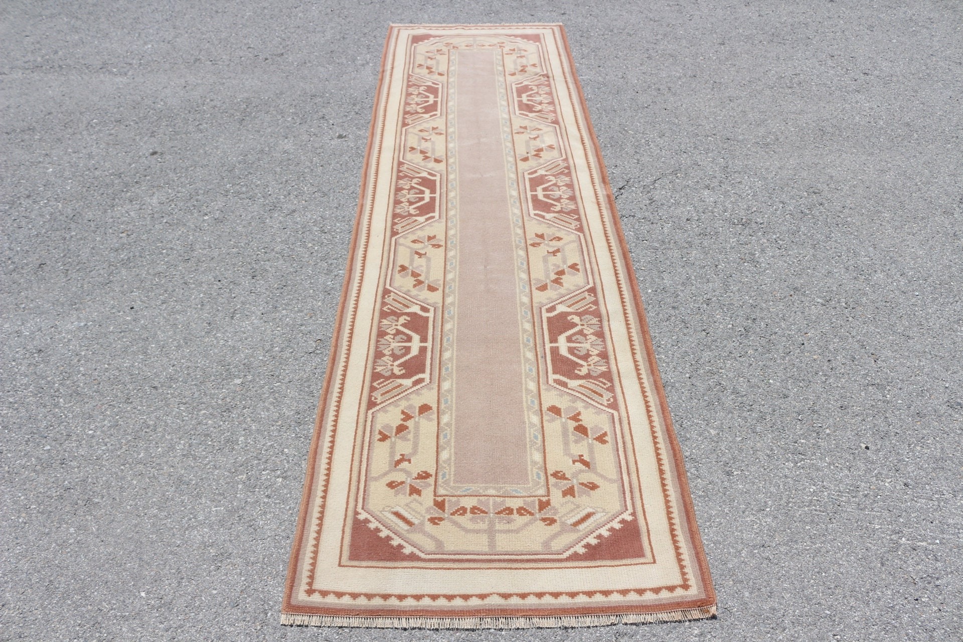 Corridor Rug, Rugs for Runner, Kitchen Rugs, Vintage Rugs, Turkish Rugs, Cool Rug, Oriental Rug, 2.6x9.3 ft Runner Rug, Beige Bedroom Rug