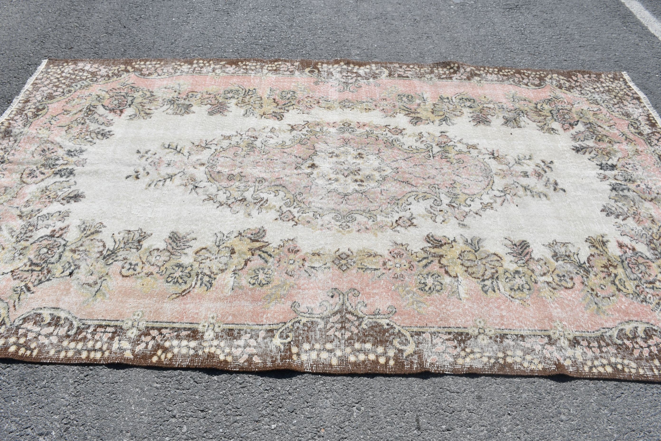 Outdoor Rug, Living Room Rugs, Art Rug, Rugs for Salon, Salon Rug, Turkish Rug, 5.3x9.3 ft Large Rug, Vintage Rug, Colorful Rug, Oushak Rug