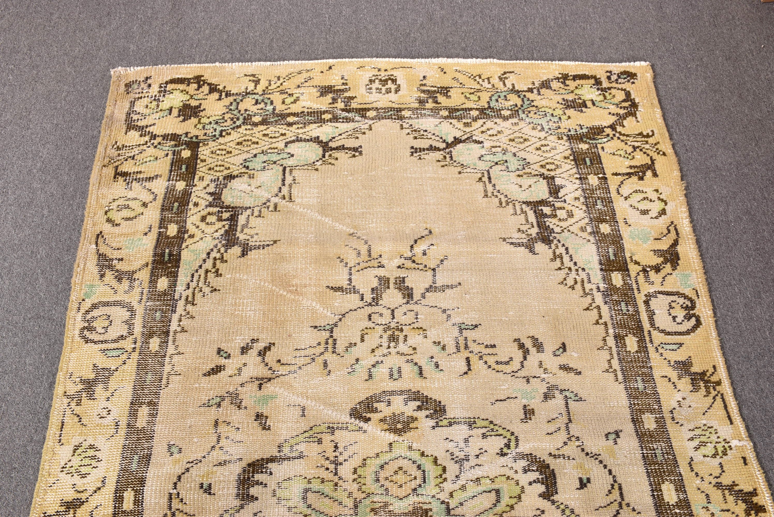 Modern Rugs, Living Room Rugs, Vintage Rug, Ethnic Rug, Beige Neutral Rugs, Vintage Area Rug, Turkish Rug, 4x6.7 ft Area Rugs