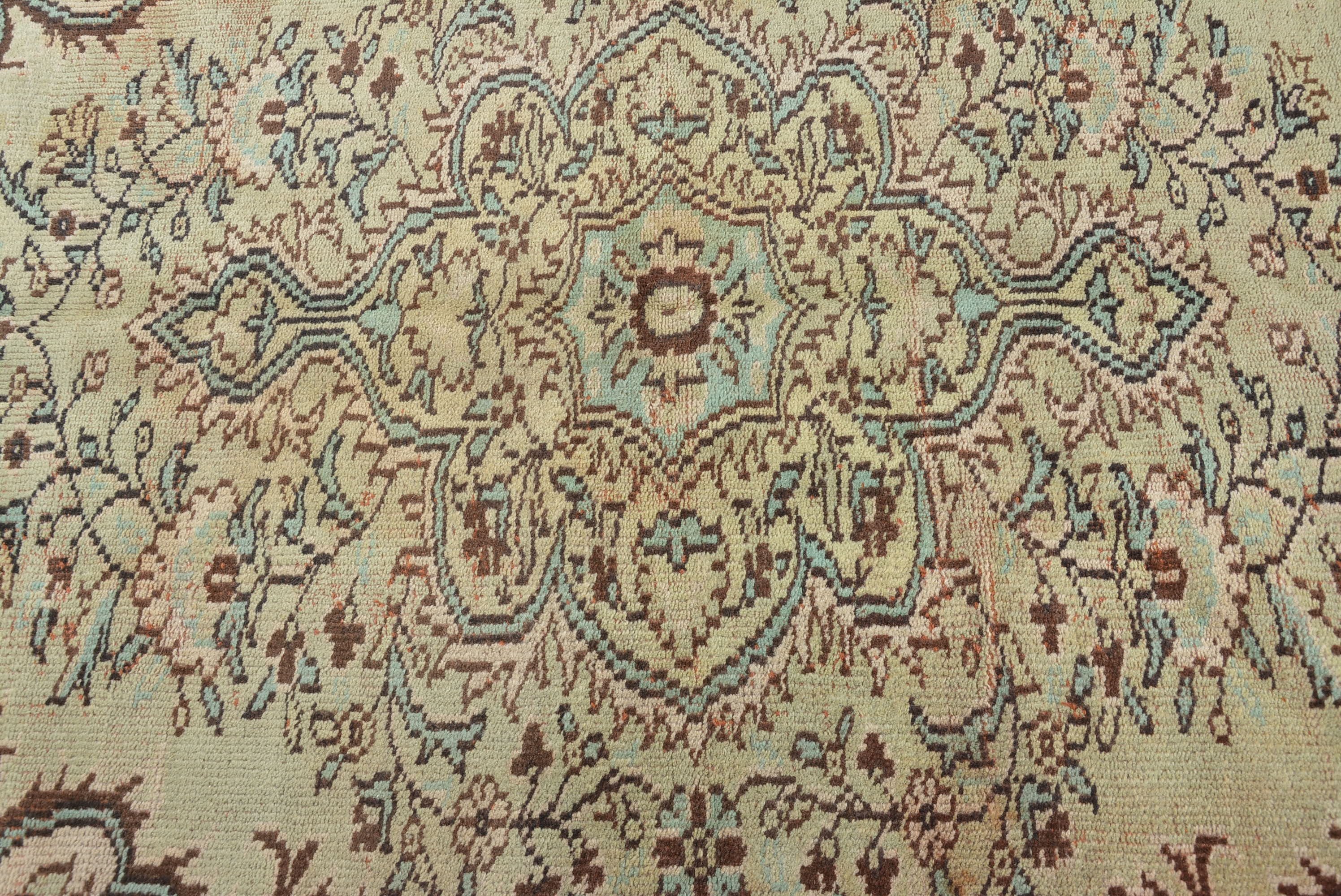 Living Room Rug, Rugs for Kitchen, Oushak Rug, Vintage Decor Rug, Home Decor Rug, Vintage Rugs, Turkish Rug, 4.4x9 ft Area Rug, Floor Rugs