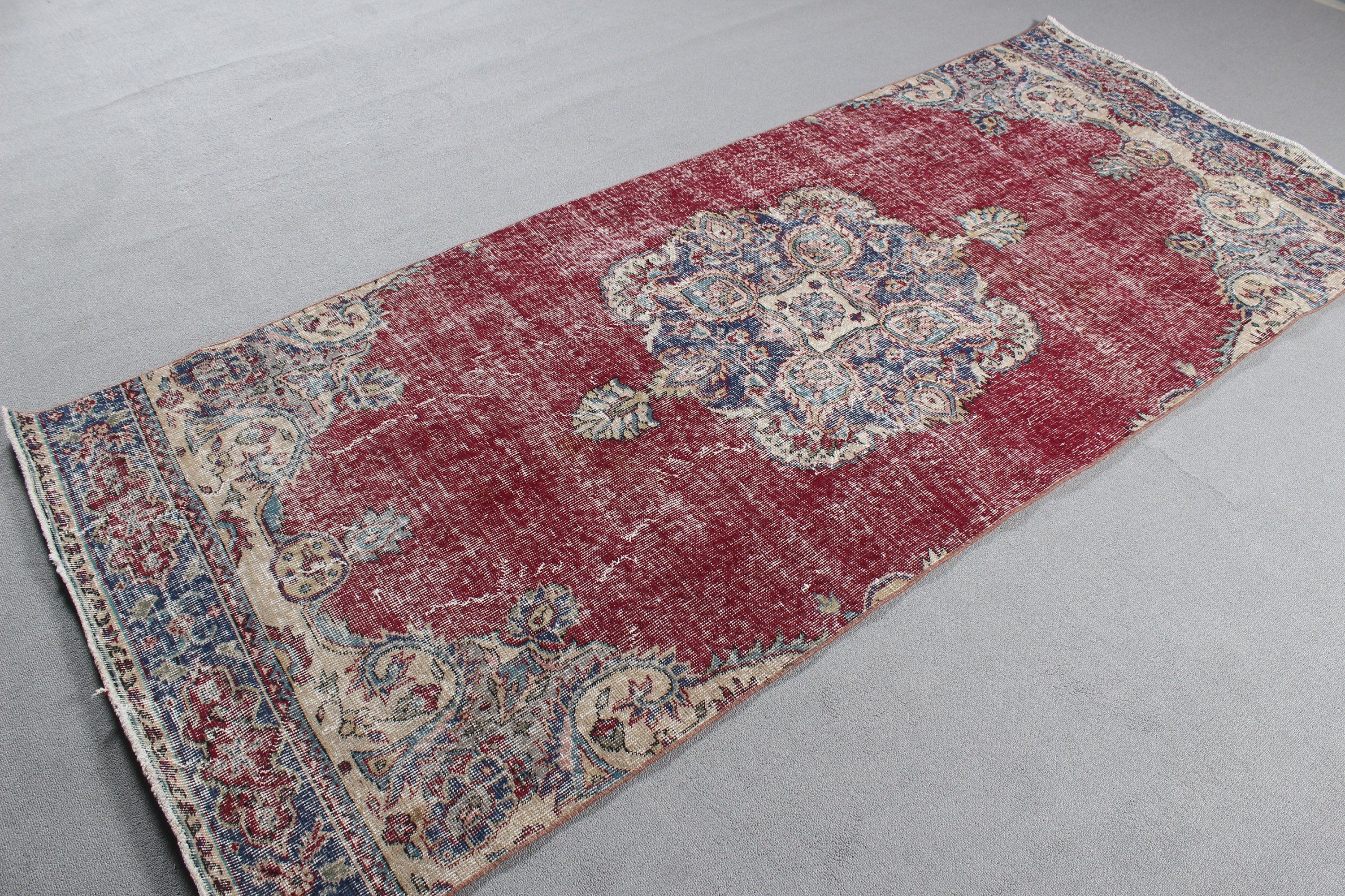 Vintage Rugs, Outdoor Rug, Floor Rug, Dining Room Rug, Turkish Rugs, 3.6x8.6 ft Area Rug, Purple Oriental Rug, Flatweave Rug