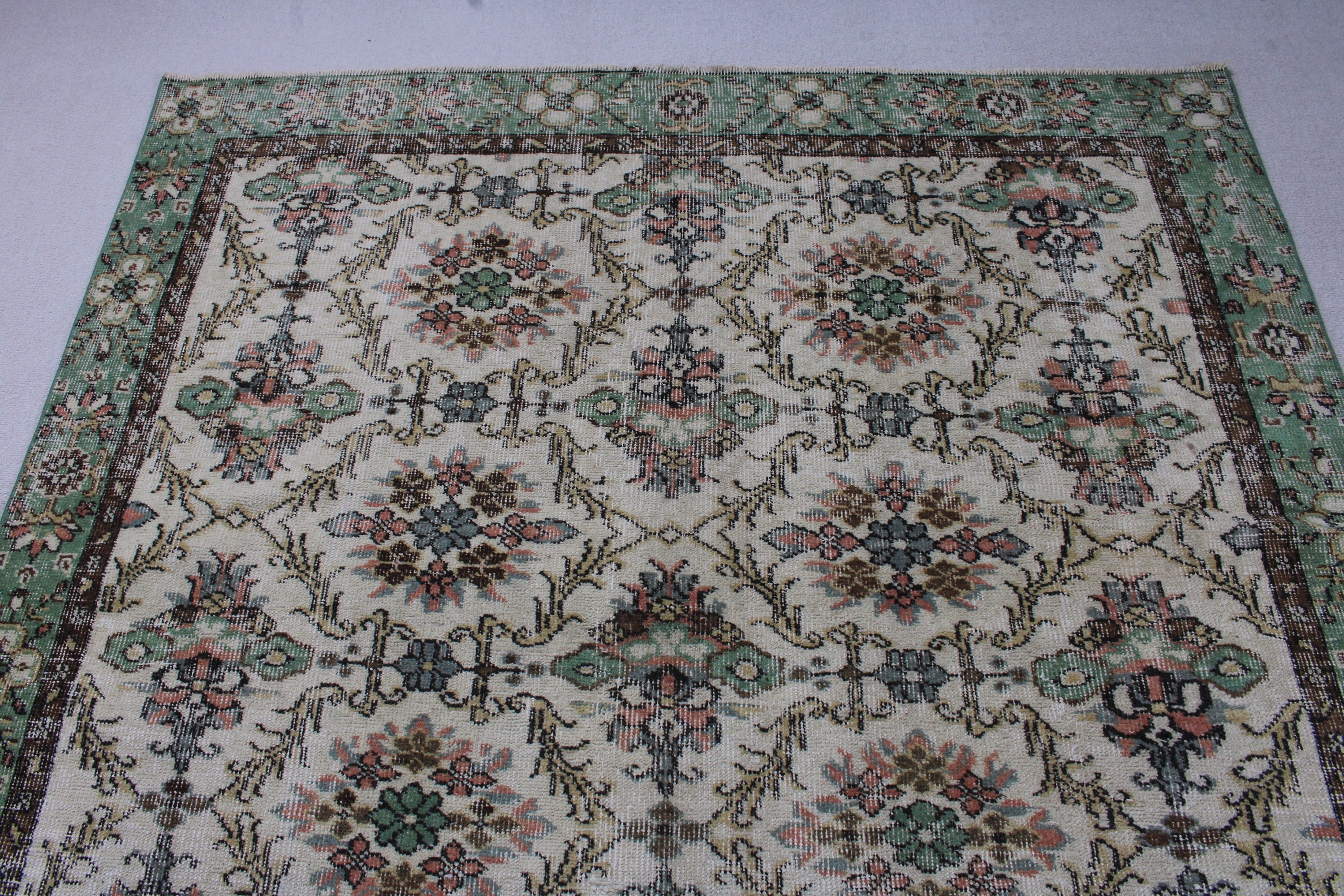 Vintage Halı, Oryantal Halılar, Büyük Boho Halı, 5.6x8.7 ft Büyük Halı, Yemek Odası Halısı, Kahverengi Yatak Odası Halıları, Türk Halıları