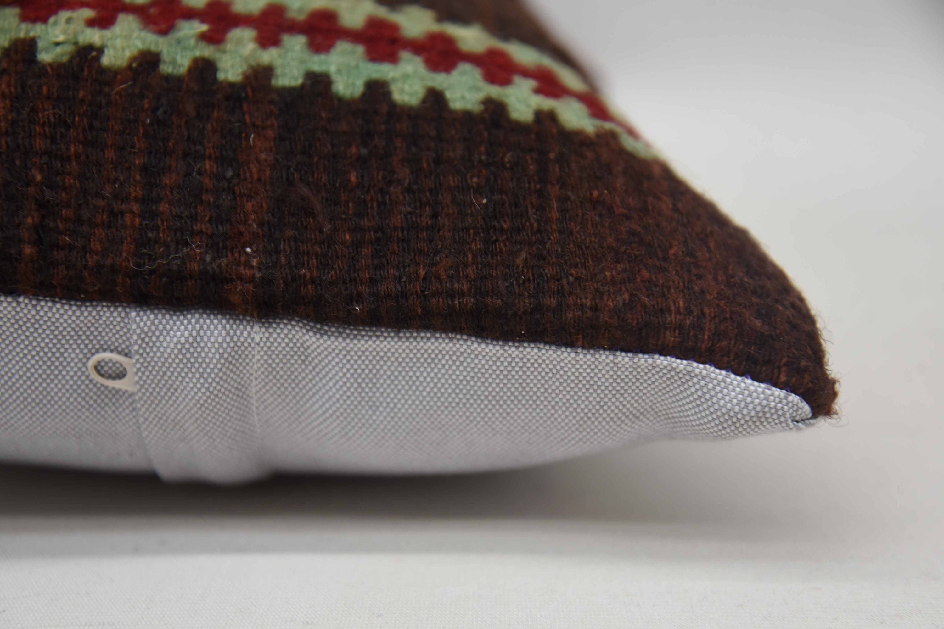 Interior Designer Pillow, Car Pillow Cover, 12"x24" Brown Pillow Cover, Home Decor Pillow, Vintage Kilim Throw Pillow