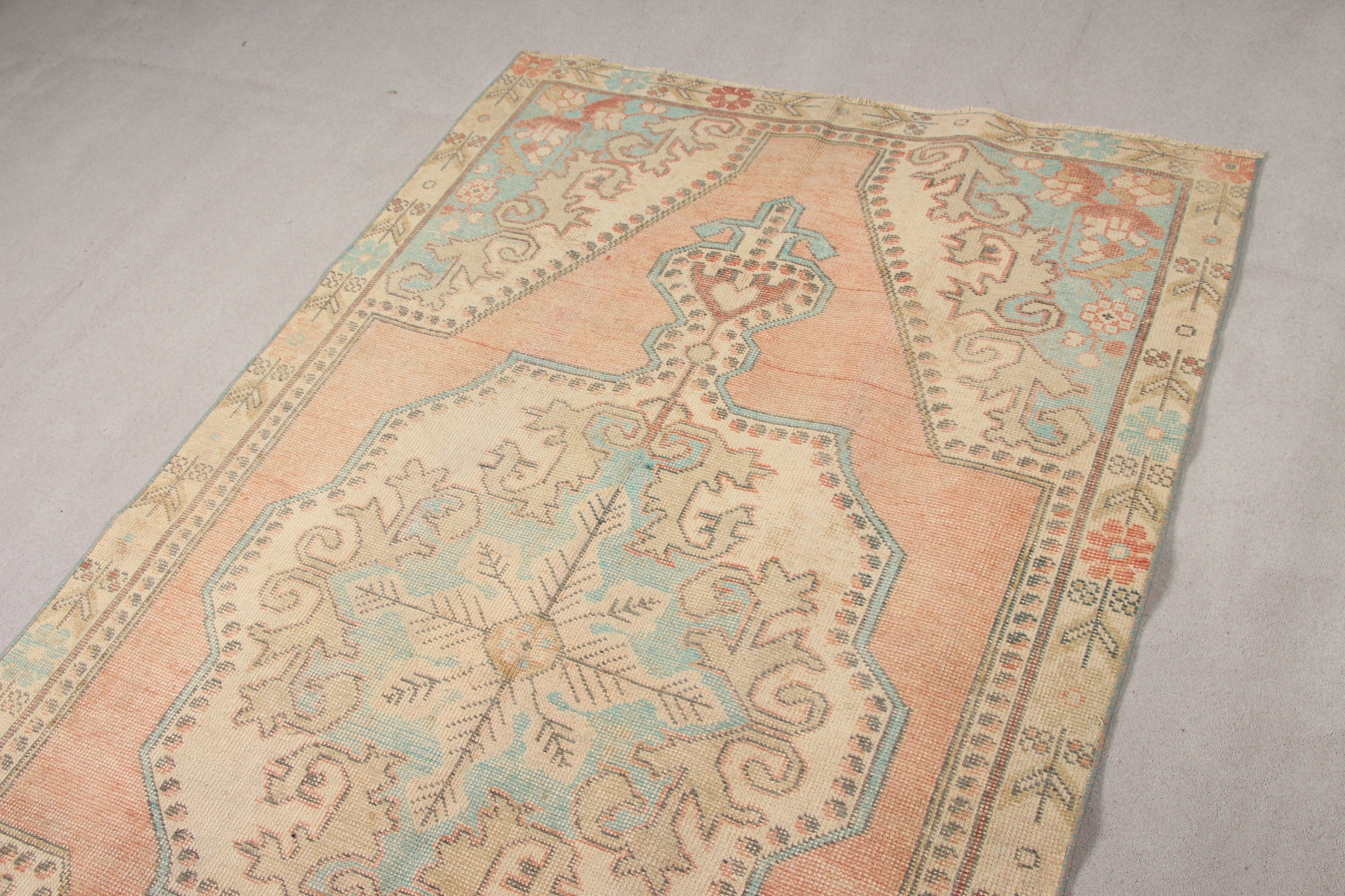 Kitchen Rug, Cool Rugs, Pale Rugs, Anatolian Rugs, Turkish Rug, Vintage Rugs, Dining Room Rugs, Pink  4.1x7.2 ft Area Rug