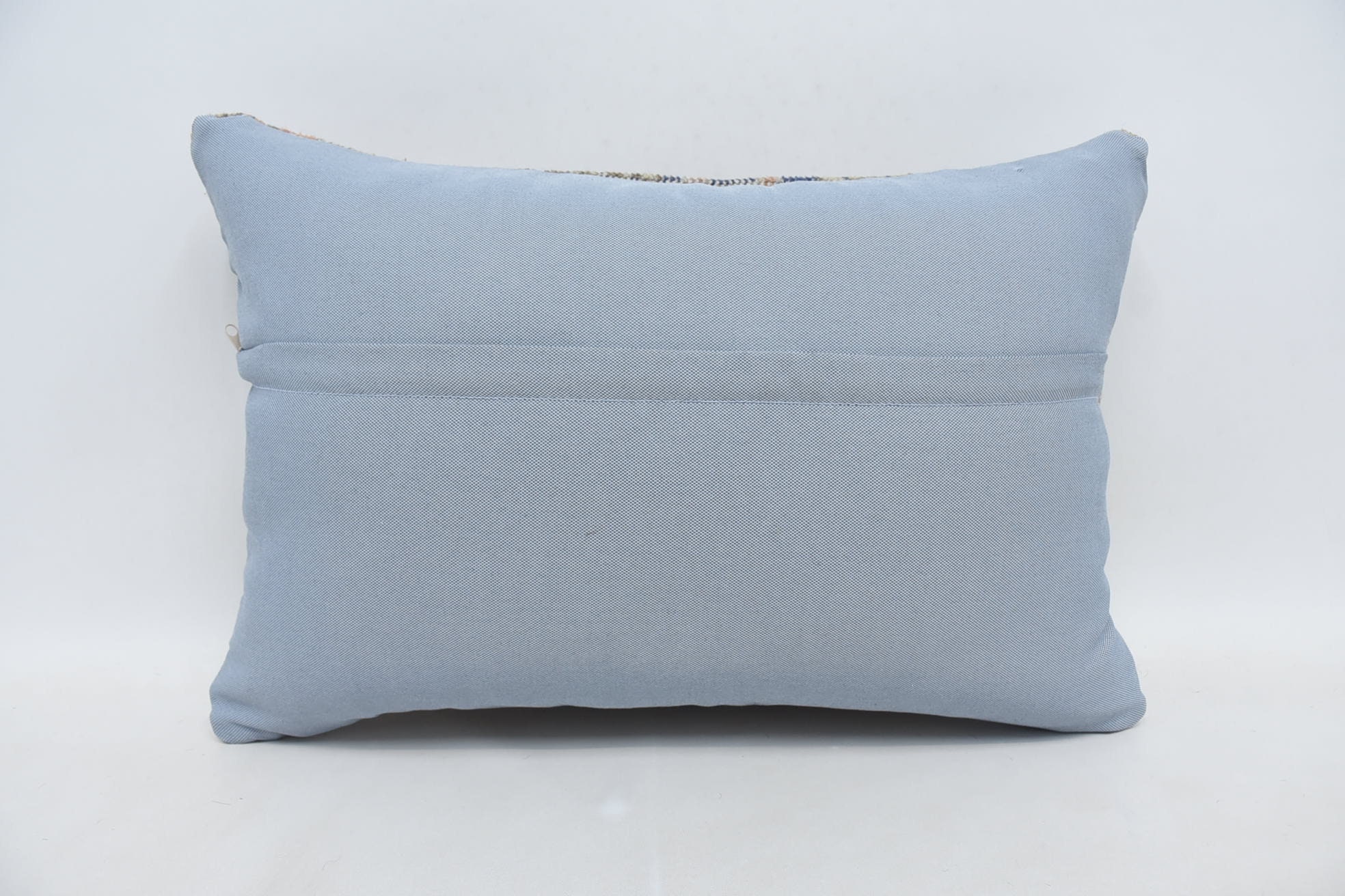 Ethnical Kilim Rug Pillow, Vintage Kilim Pillow, 16"x24" Blue Cushion Cover, Pet Pillow Cover, Gift Pillow, Kilim Rug Cushion Cover